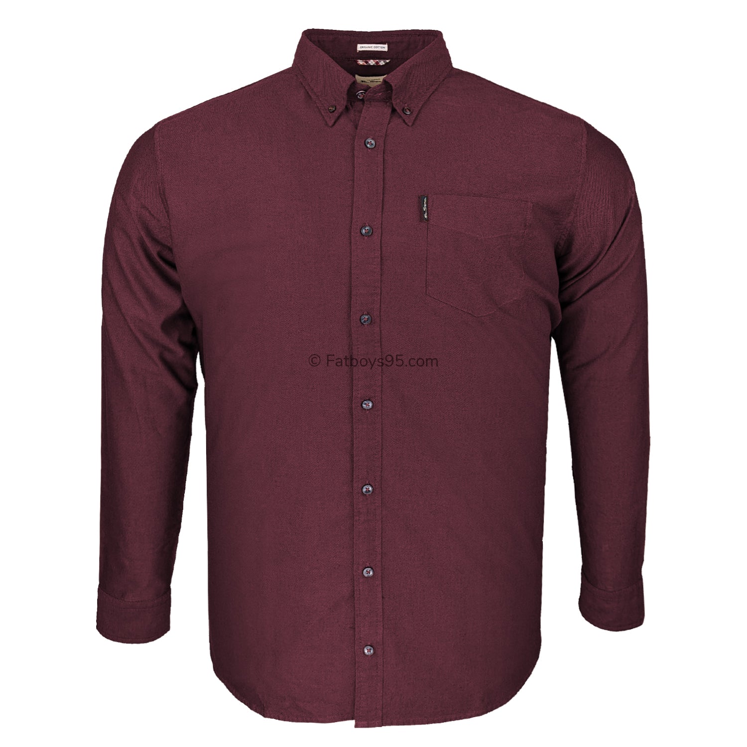 Ben Sherman L/S Oxford Shirt - 0065094IL - Wine 1