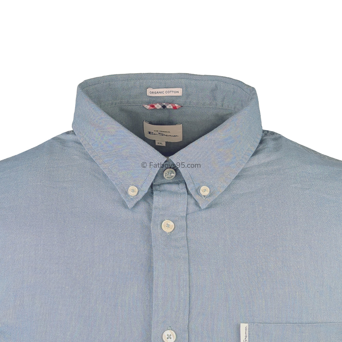 Ben Sherman S/S Oxford Shirt - 0065095IL - Blue Shadow 2
