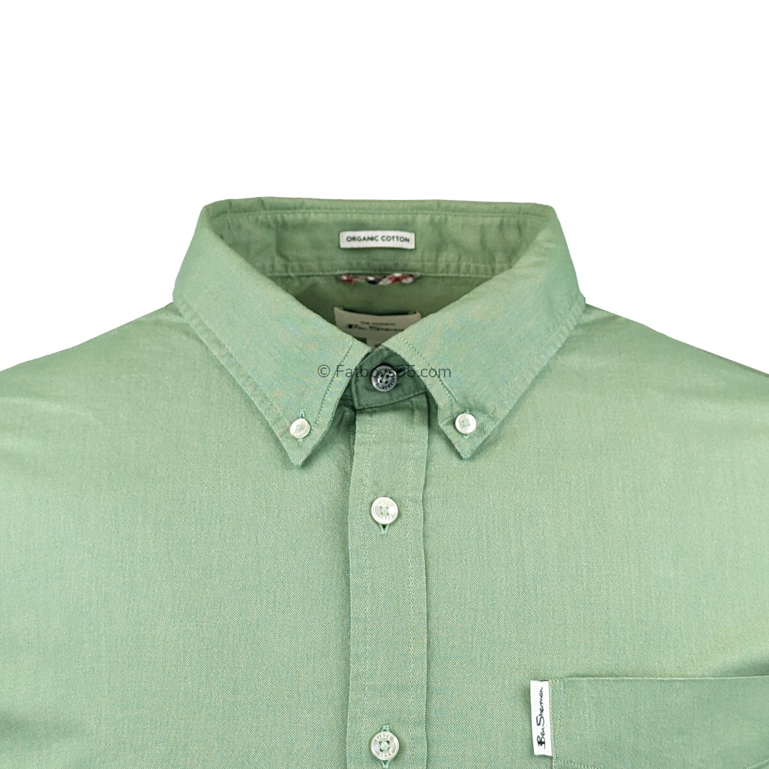 Ben Sherman S/S Oxford Shirt - 0065095IL - Grass Green 2