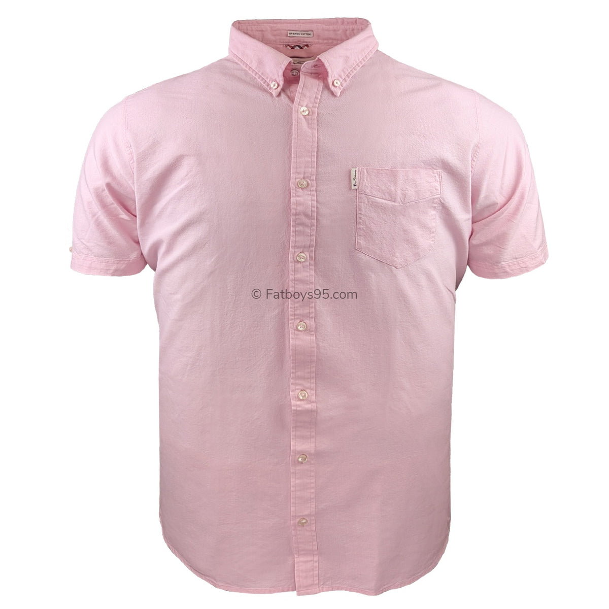 Ben Sherman S/S Oxford Shirt - 0065095IL - Light Pink 1