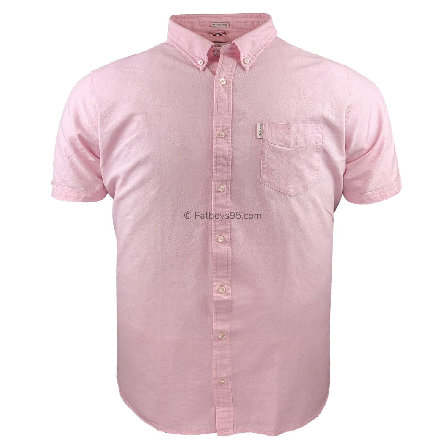 Ben Sherman S/S Oxford Shirt - 0065095IL - Light Pink 1