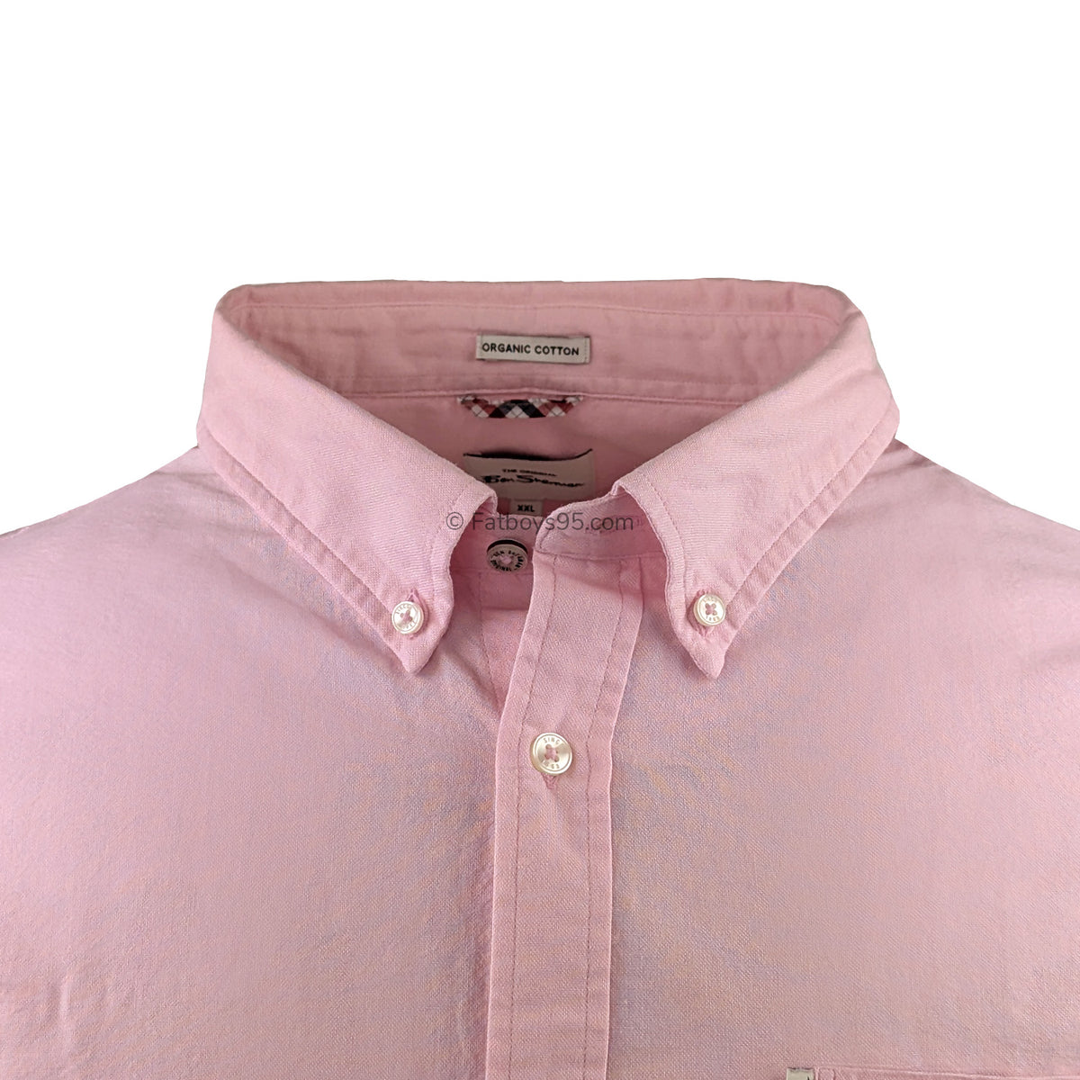 Ben Sherman S/S Oxford Shirt - 0065095IL - Light Pink 2