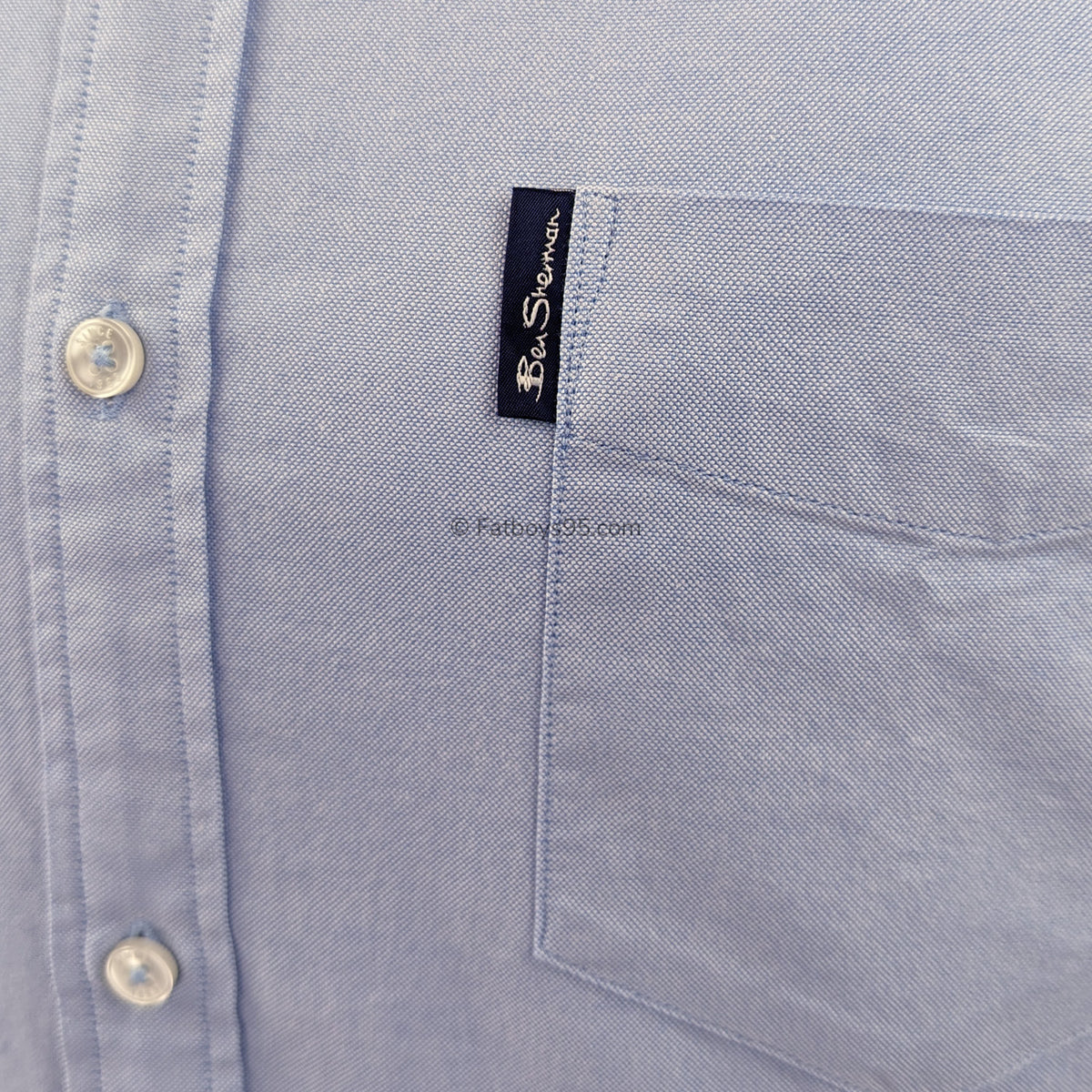 Ben Sherman S/S Oxford Shirt - 0065095IL - Sky 6