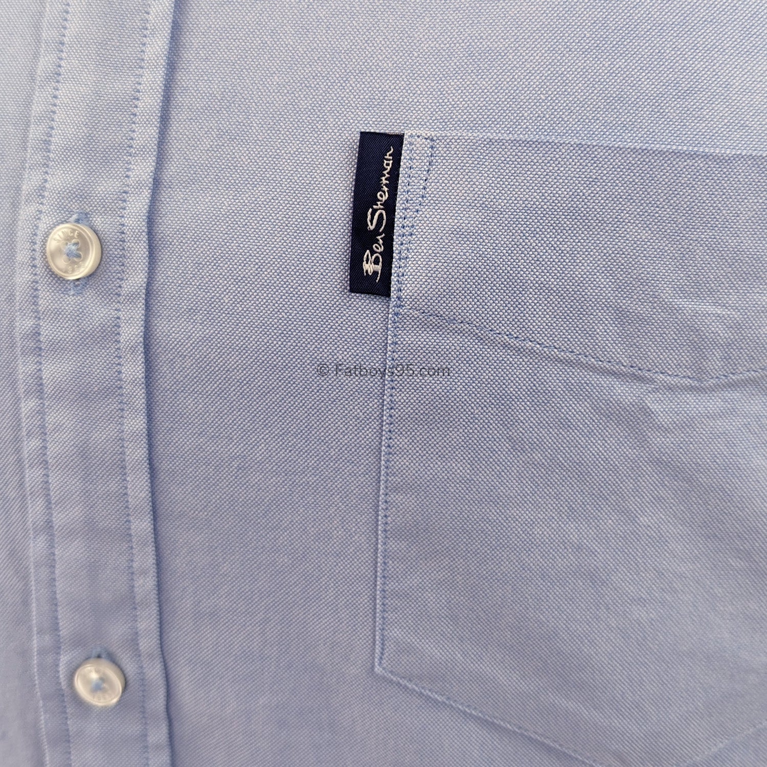 Ben Sherman S/S Oxford Shirt - 0065095IL - Sky 6
