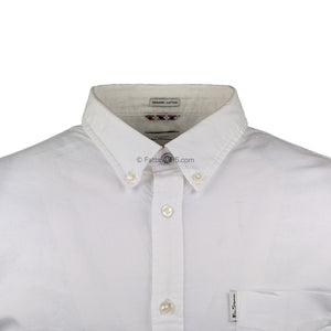 Ben Sherman S/S Oxford Shirt - 0065095IL - White 2