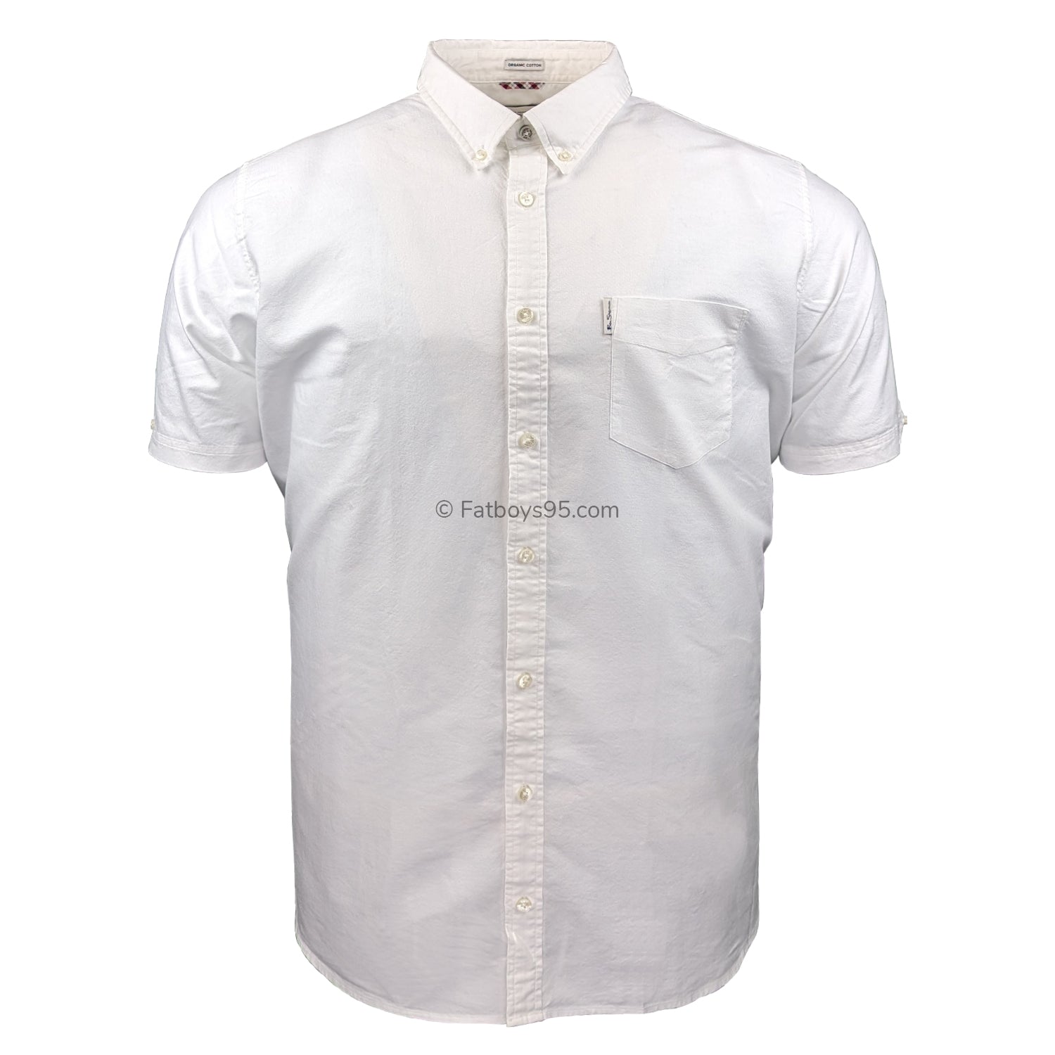 Ben Sherman S/S Oxford Shirt - 0065095IL - White 1