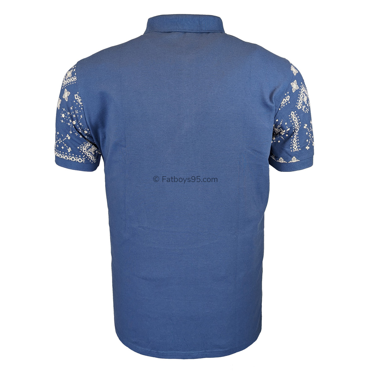 Ben Sherman Geo Print Polo - 0070757IL - Blue Denim 3