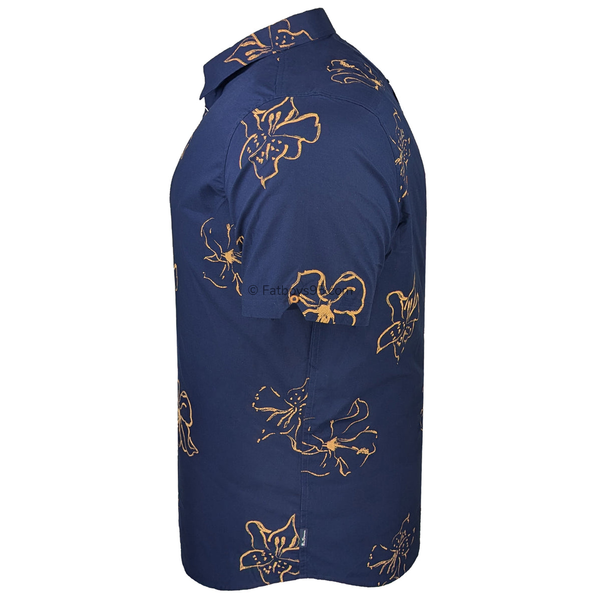 Ben Sherman S/S Floral Print Shirt - 0071108IL - Marine 4