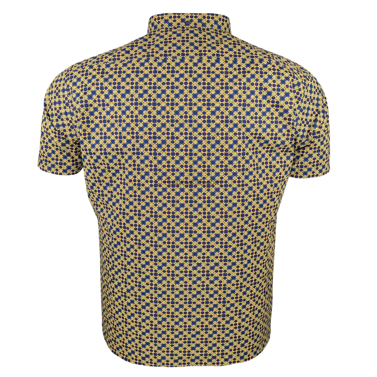 Ben Sherman S/S Geo Print Shirt - 0071110IL - Lemon 3