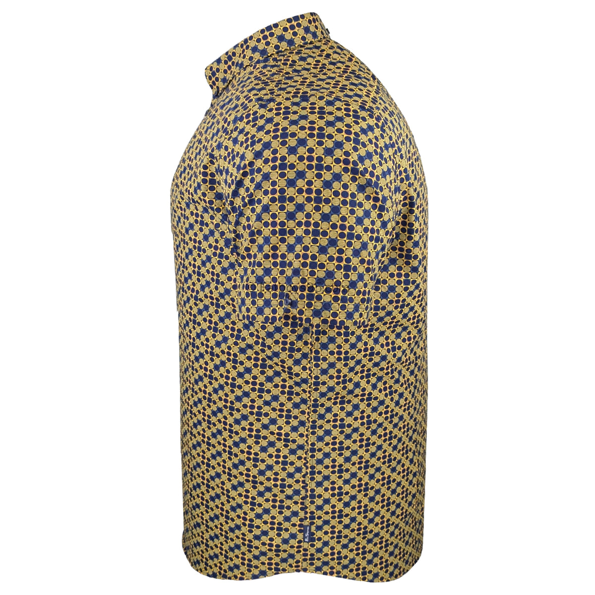 Ben Sherman S/S Geo Print Shirt - 0071110IL - Lemon 4