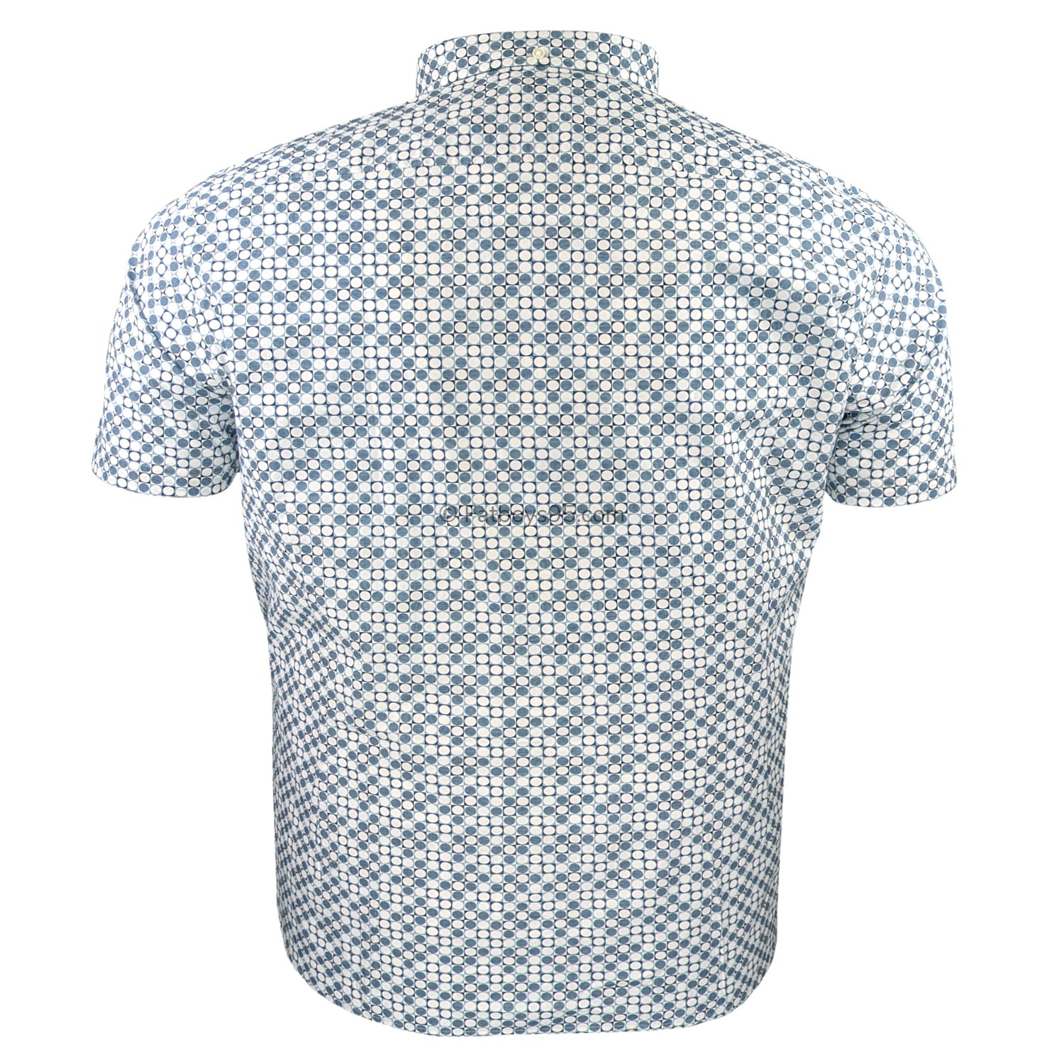 Ben Sherman S/S Geo Print Shirt - 0071110IL - Light Blue 4