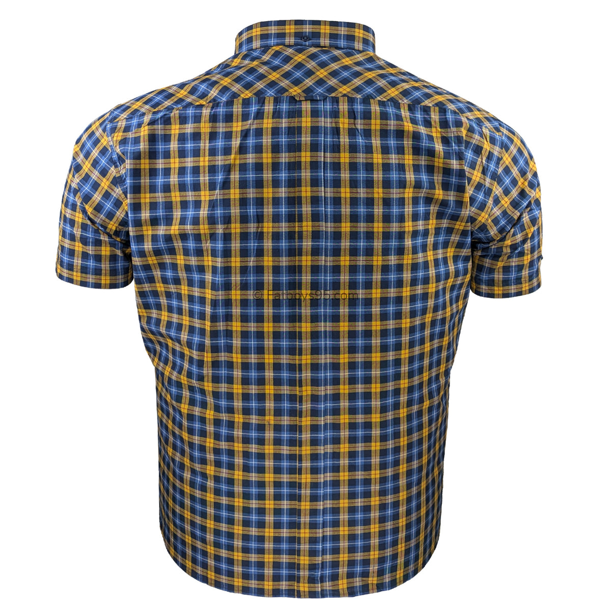 Ben Sherman S/S Gingham Check Shirt - 0071133IL - Gold 4