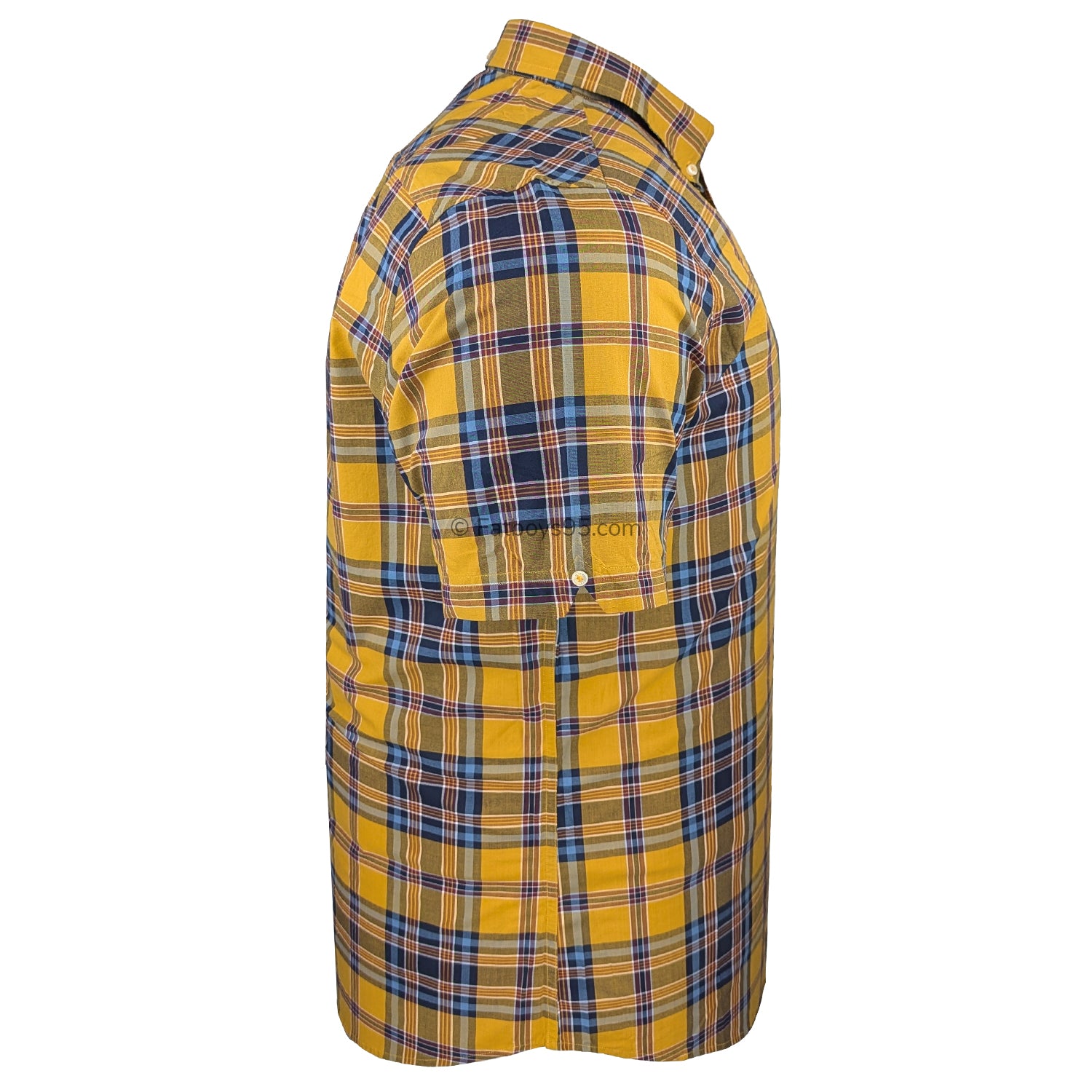 Ben Sherman S/S Classic Check Shirt - 0071135IL - Gold 6