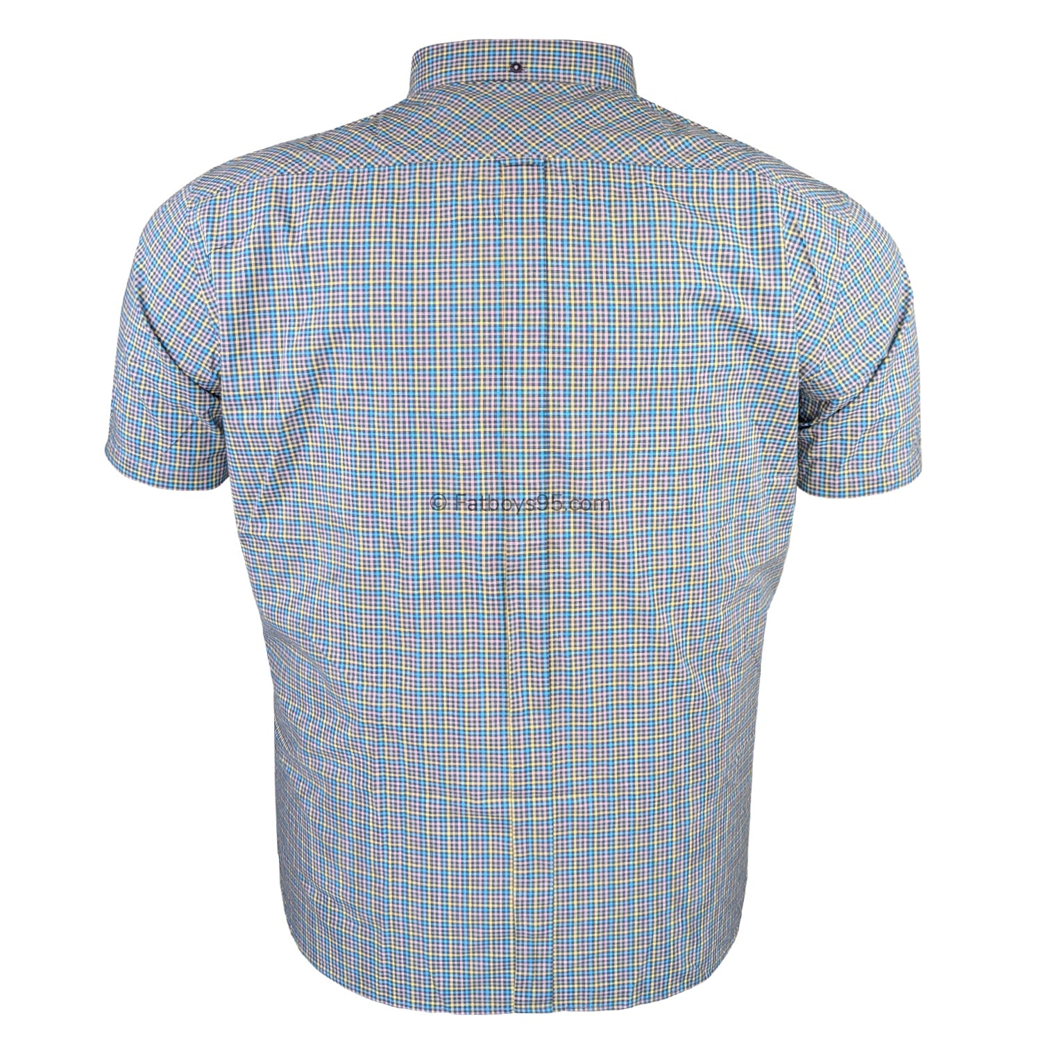 Ben Sherman S/S Mini Gingham Shirt - 0071136IL - Lilac 3