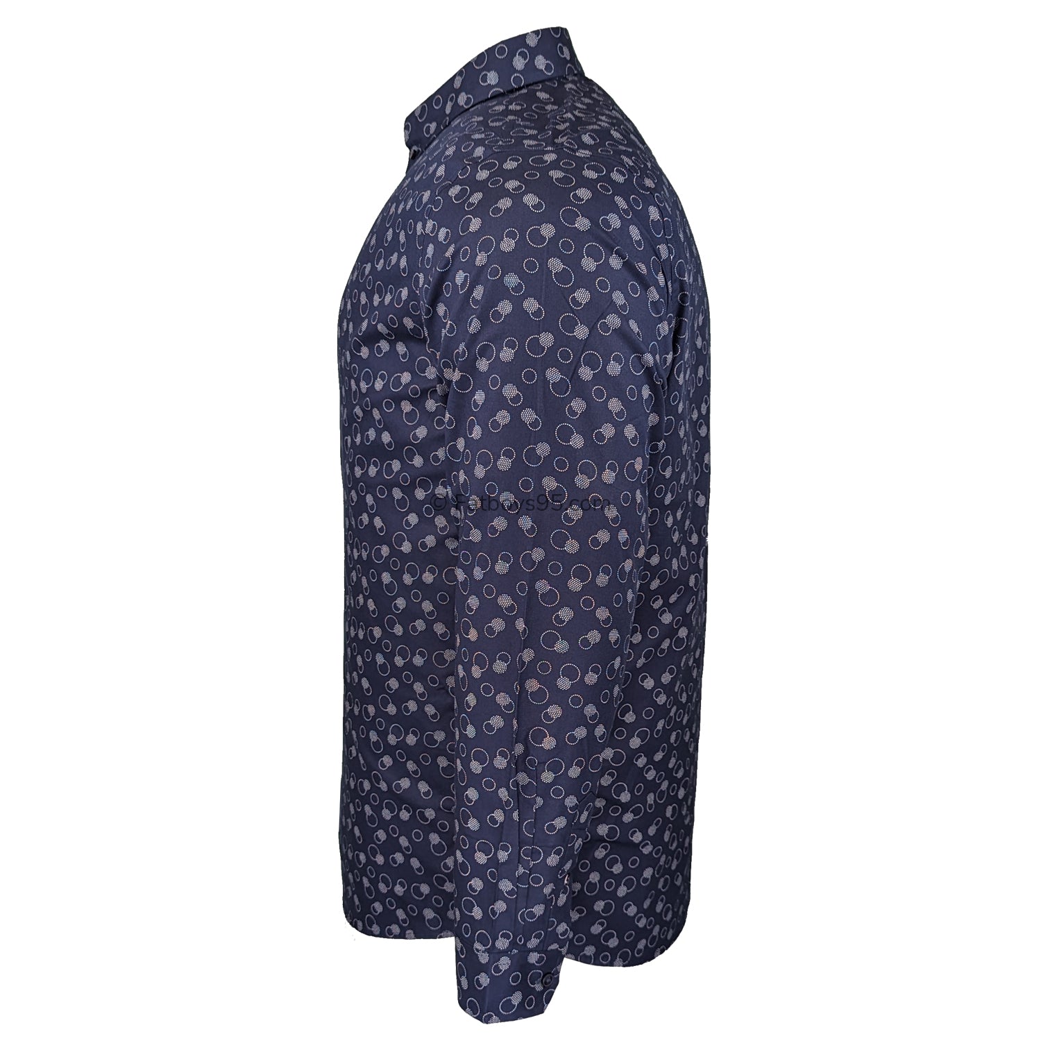 Ben Sherman Stipple L/S Shirt - 0074168IL - Dark Navy 4