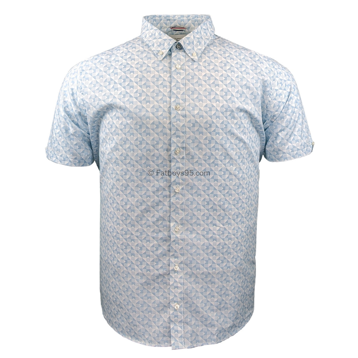 Ben Sherman Optic Geo Print S/S Shirt - 0075907IL - Snow White 1