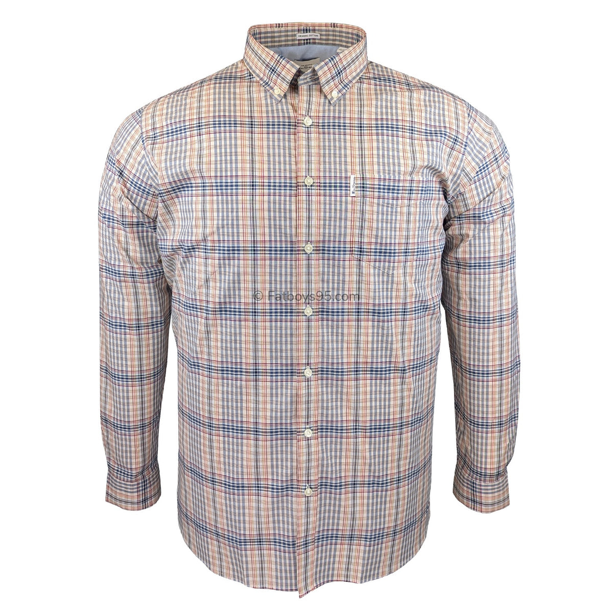 Ben Sherman L/S Shirt - 0077839IL - Fog 1