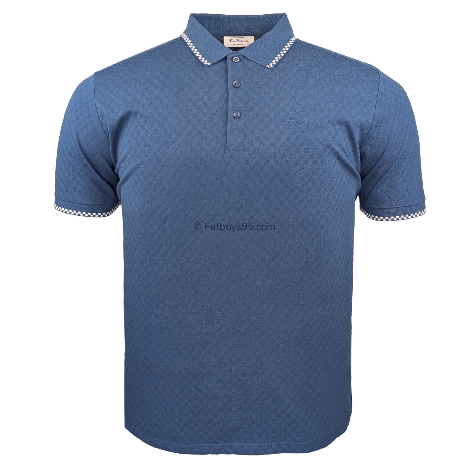 Ben Sherman Chequerboard Texture Polo - 1012403IL - Indigo 1