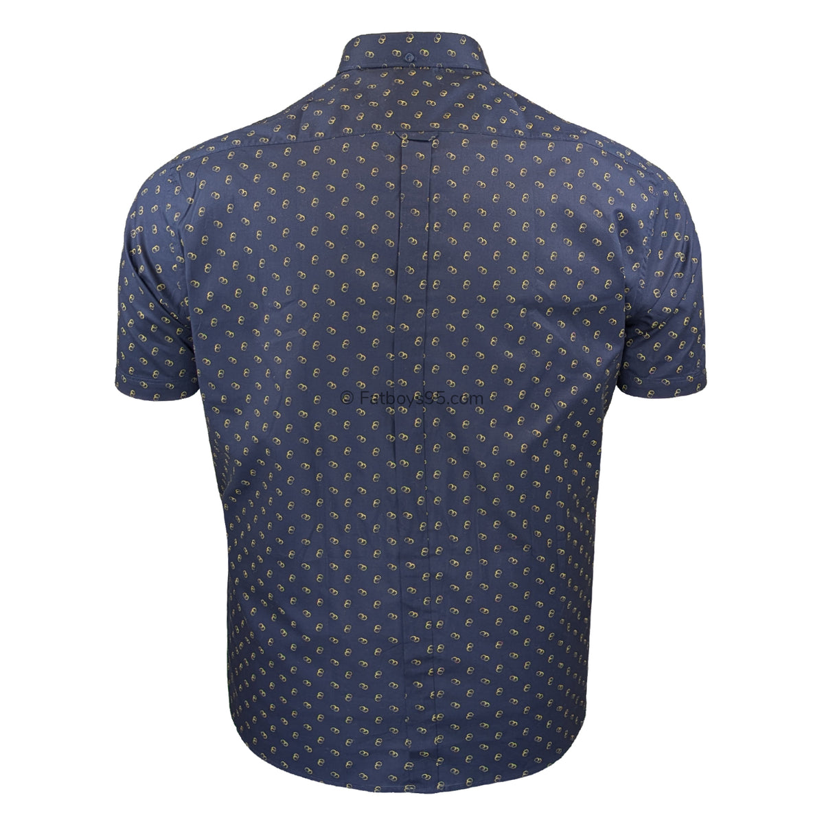 Ben Sherman Stipple Print S/S Shirt - 1012427IL - Dark Navy 4