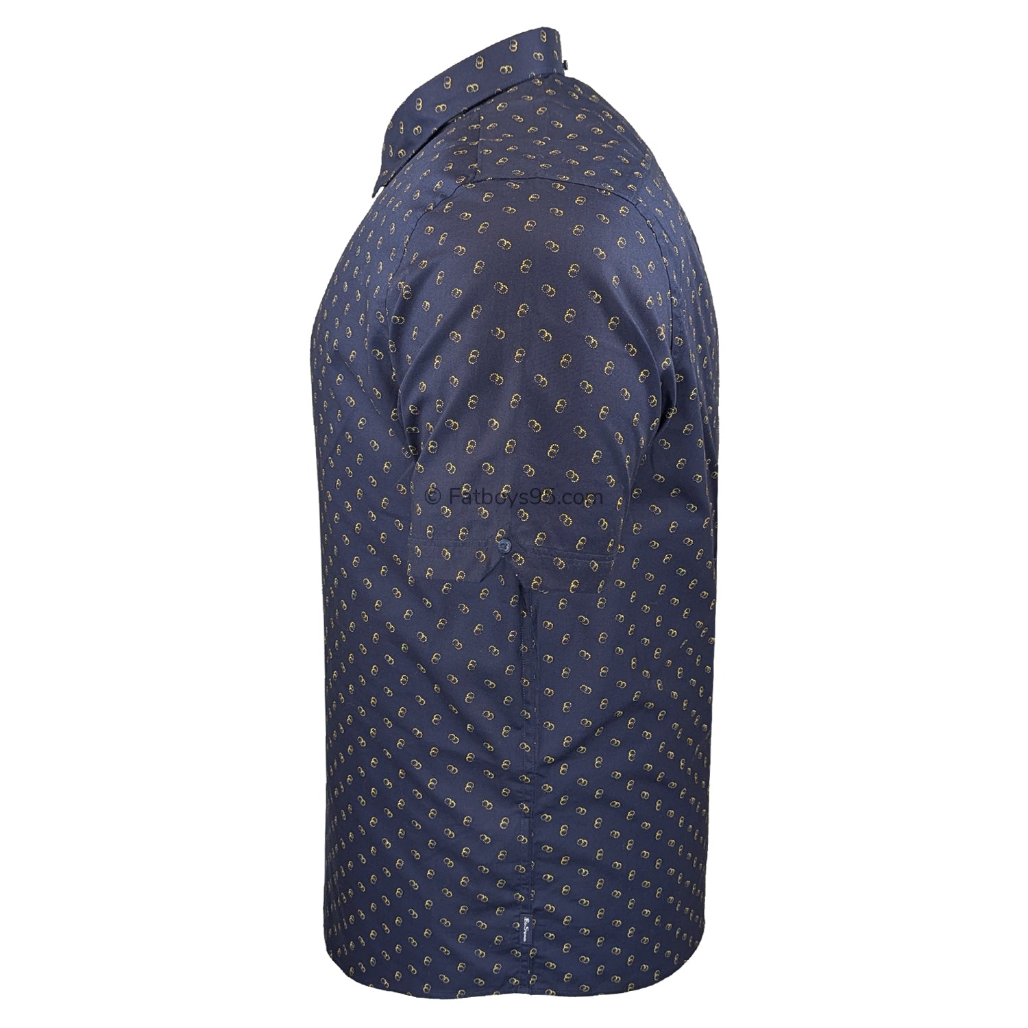 Ben Sherman Stipple Print S/S Shirt - 1012427IL - Dark Navy 5