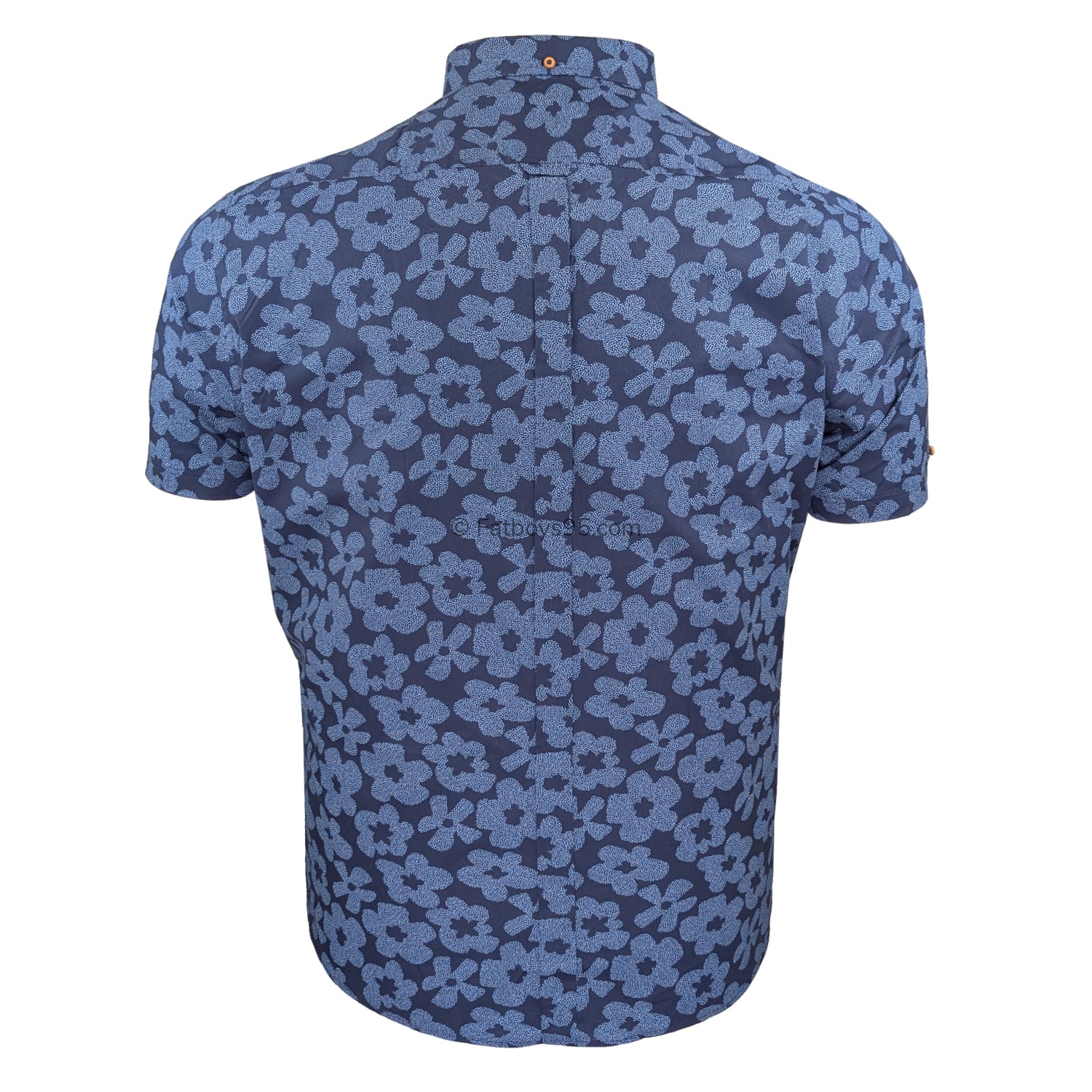 Ben Sherman Stipple Floral Print S/S Shirt - 1012432IL - Dark Navy 4