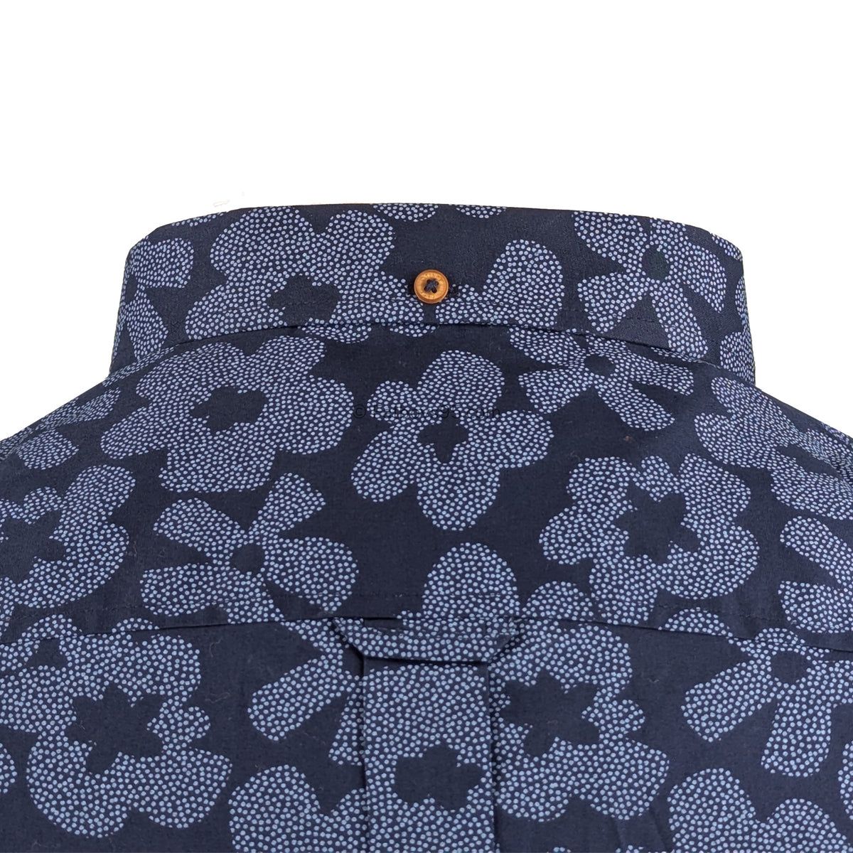 Ben Sherman Stipple Floral Print S/S Shirt - 1012432IL - Dark Navy 5
