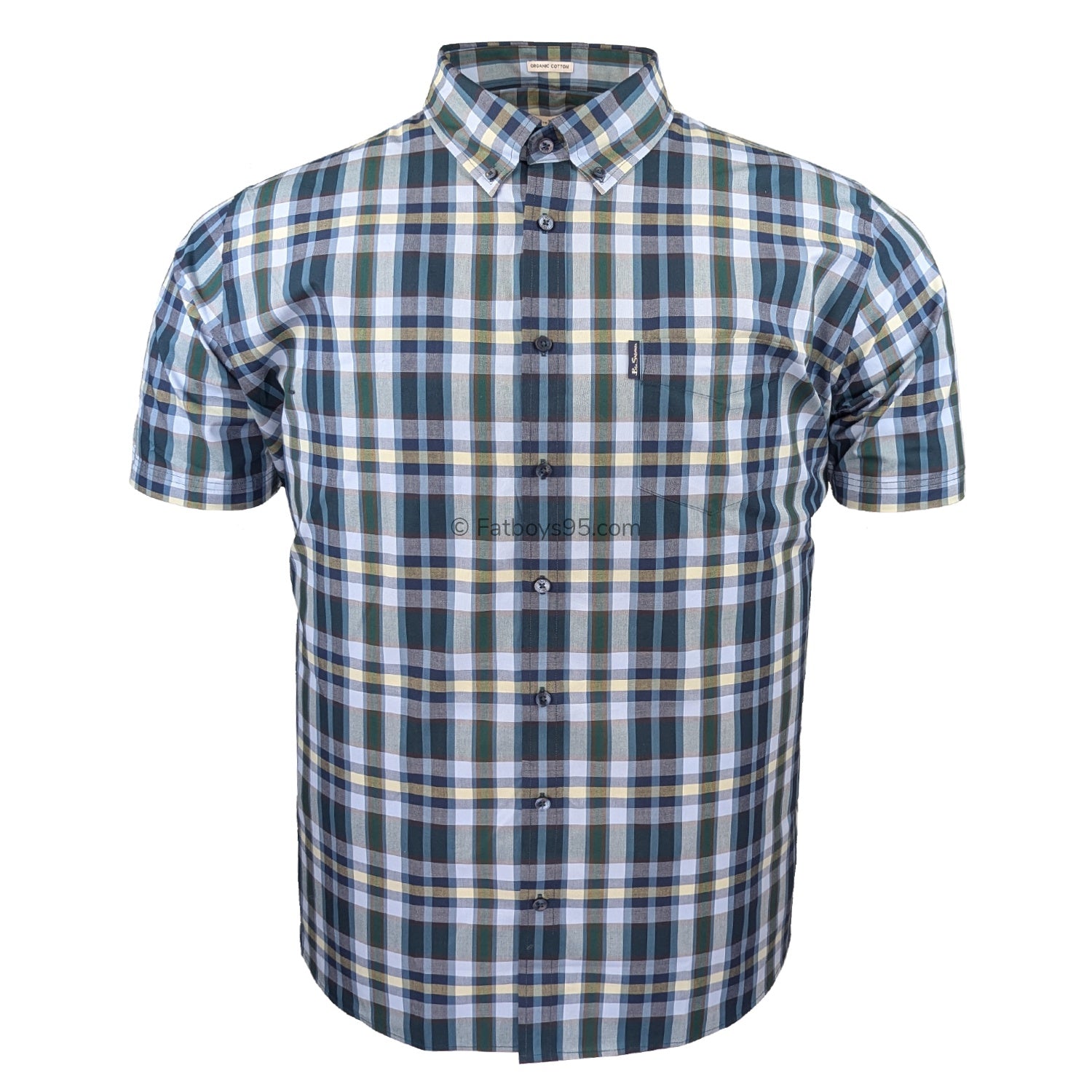 Ben Sherman Irregular Check S/S Shirt - 1012457IL - Dark Green 1