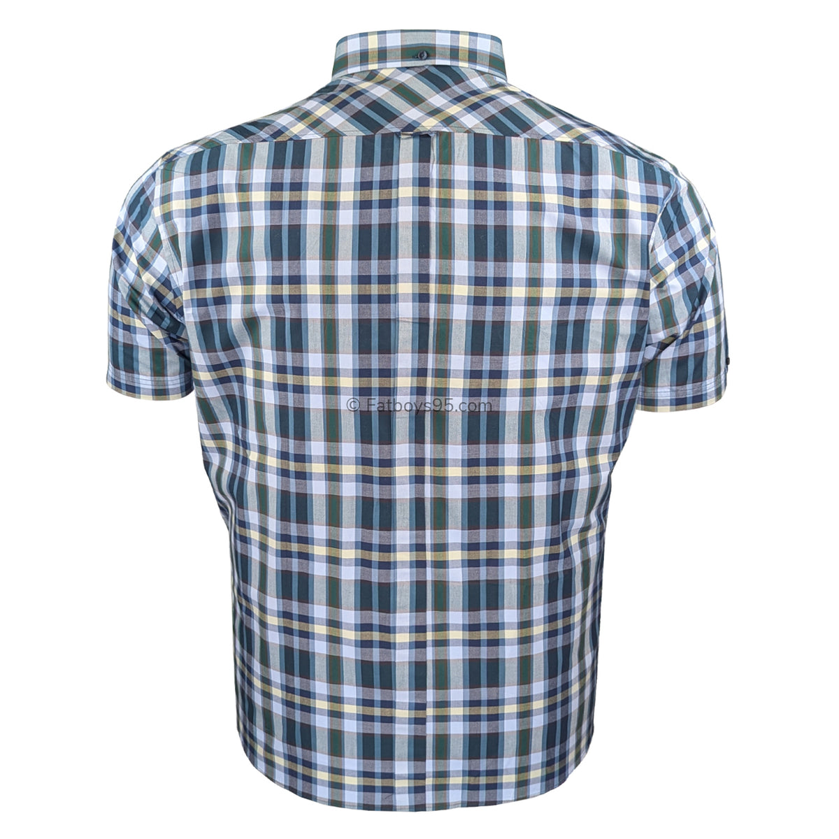 Ben Sherman Irregular Check S/S Shirt - 1012457IL - Dark Green 4