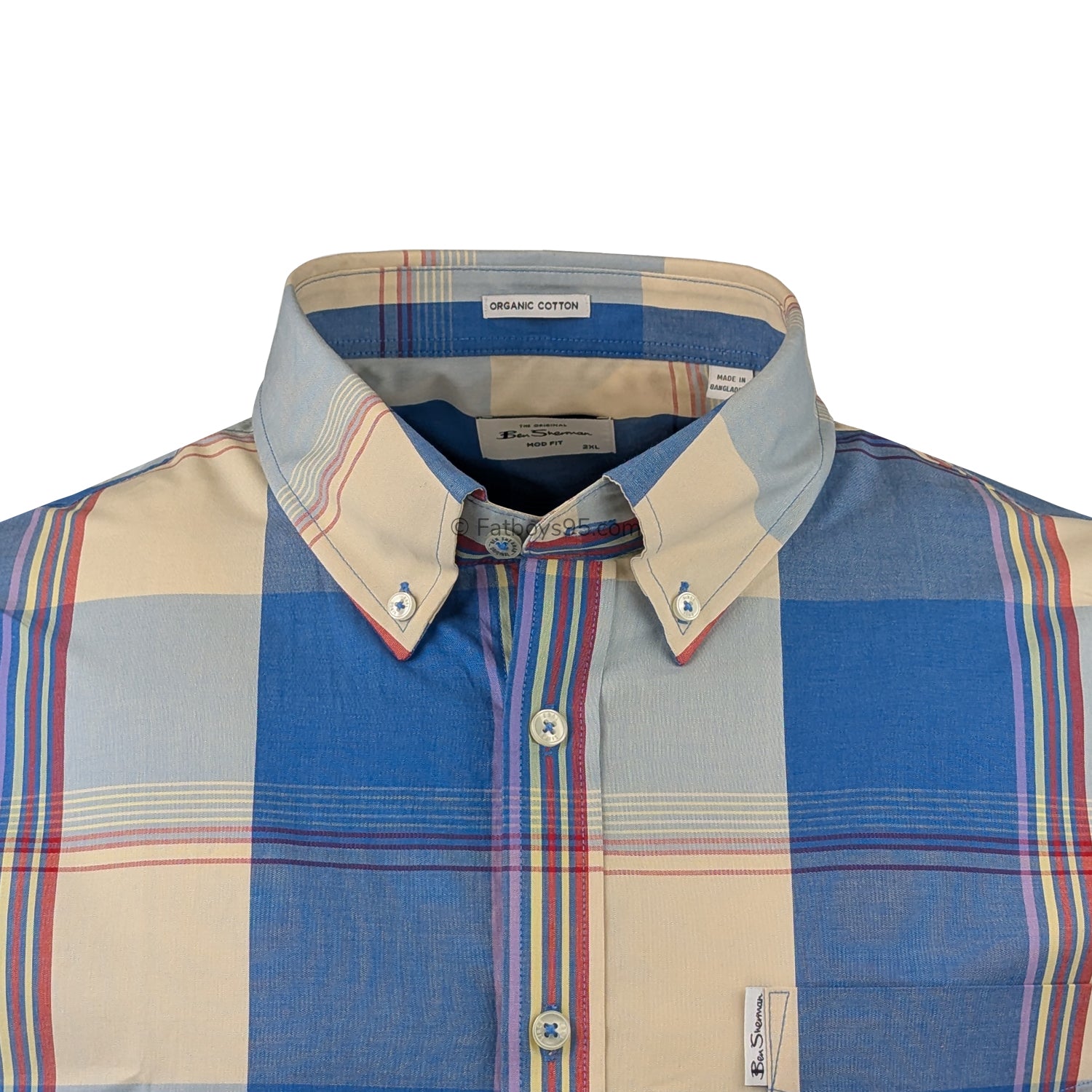 Ben Sherman Multicolour Overcheck - 1012458IL - Kingfisher 2
