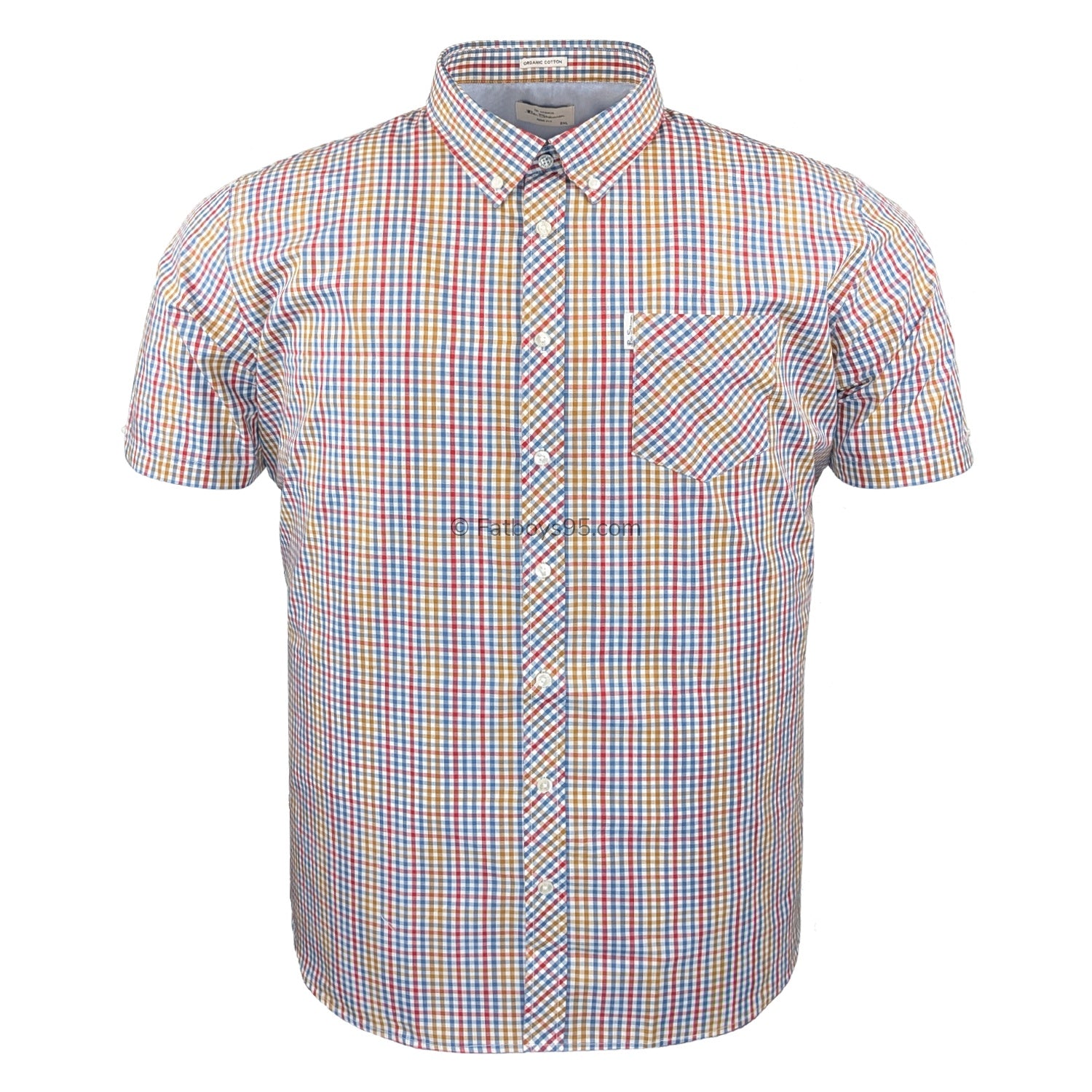 Ben Sherman Mini Gingham S/S Shirt - 1012460IL - Snow White 1