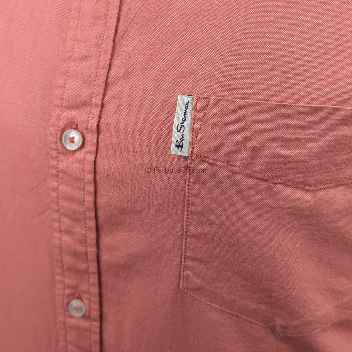 Ben Sherman S/S Oxford Shirt - 1012489IL - Cerise 3