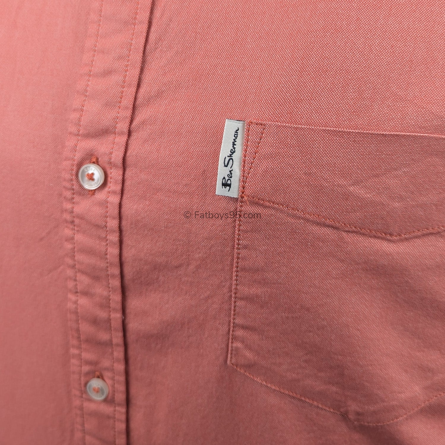 Ben Sherman S/S Oxford Shirt - 1012489IL - Cerise 3