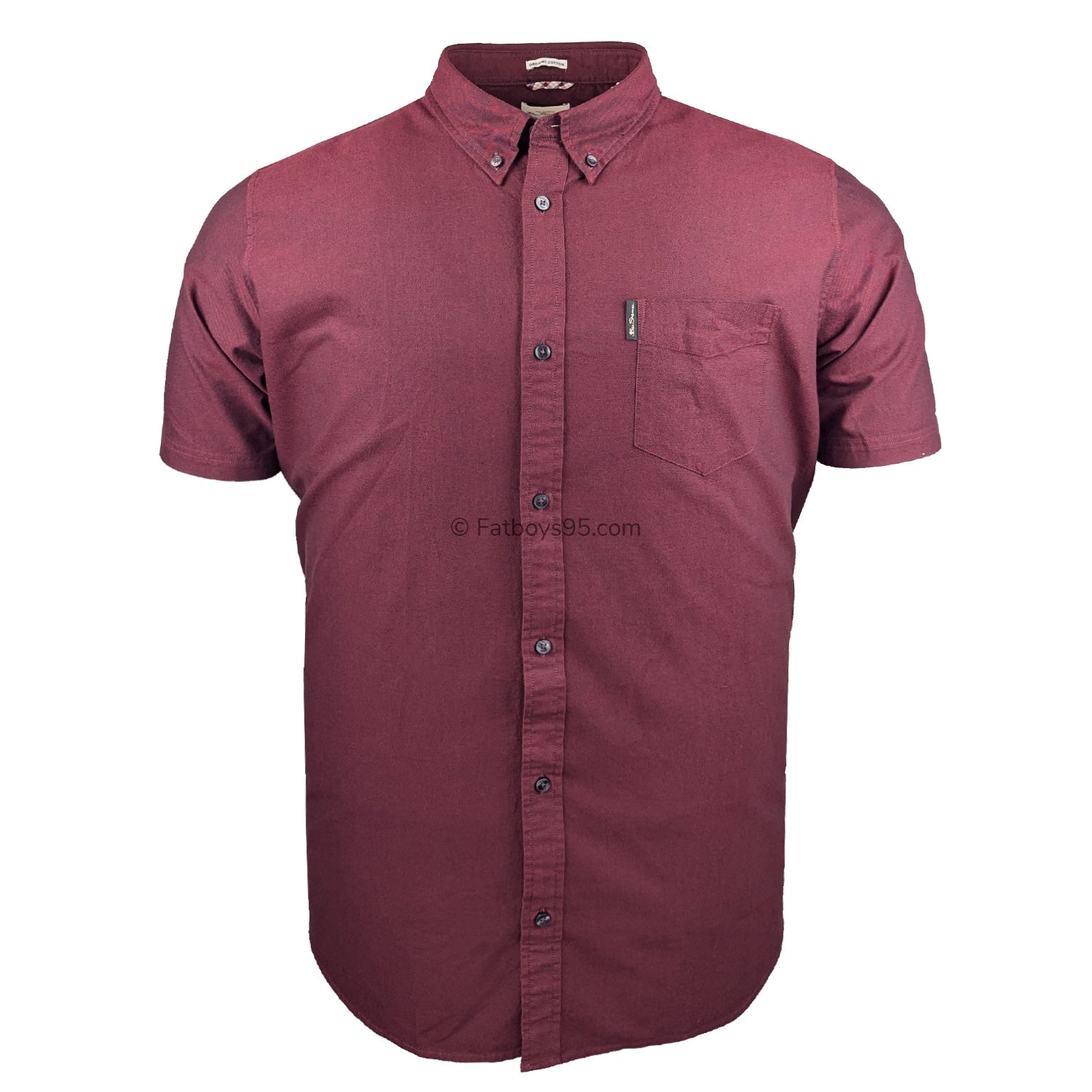 Ben Sherman S/S Oxford Shirt - 1012489IL - Wine 1