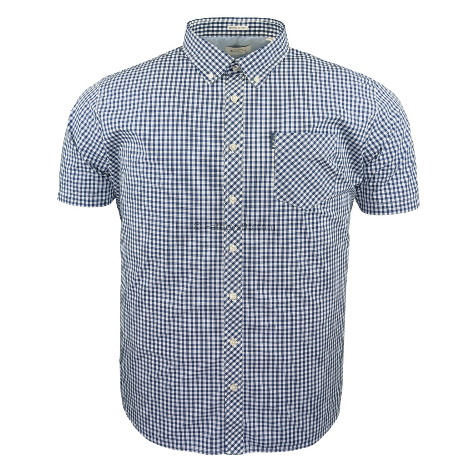 Ben Sherman Signature Core Gingham S/S Shirt - 1012491IL - Dark Blue 1