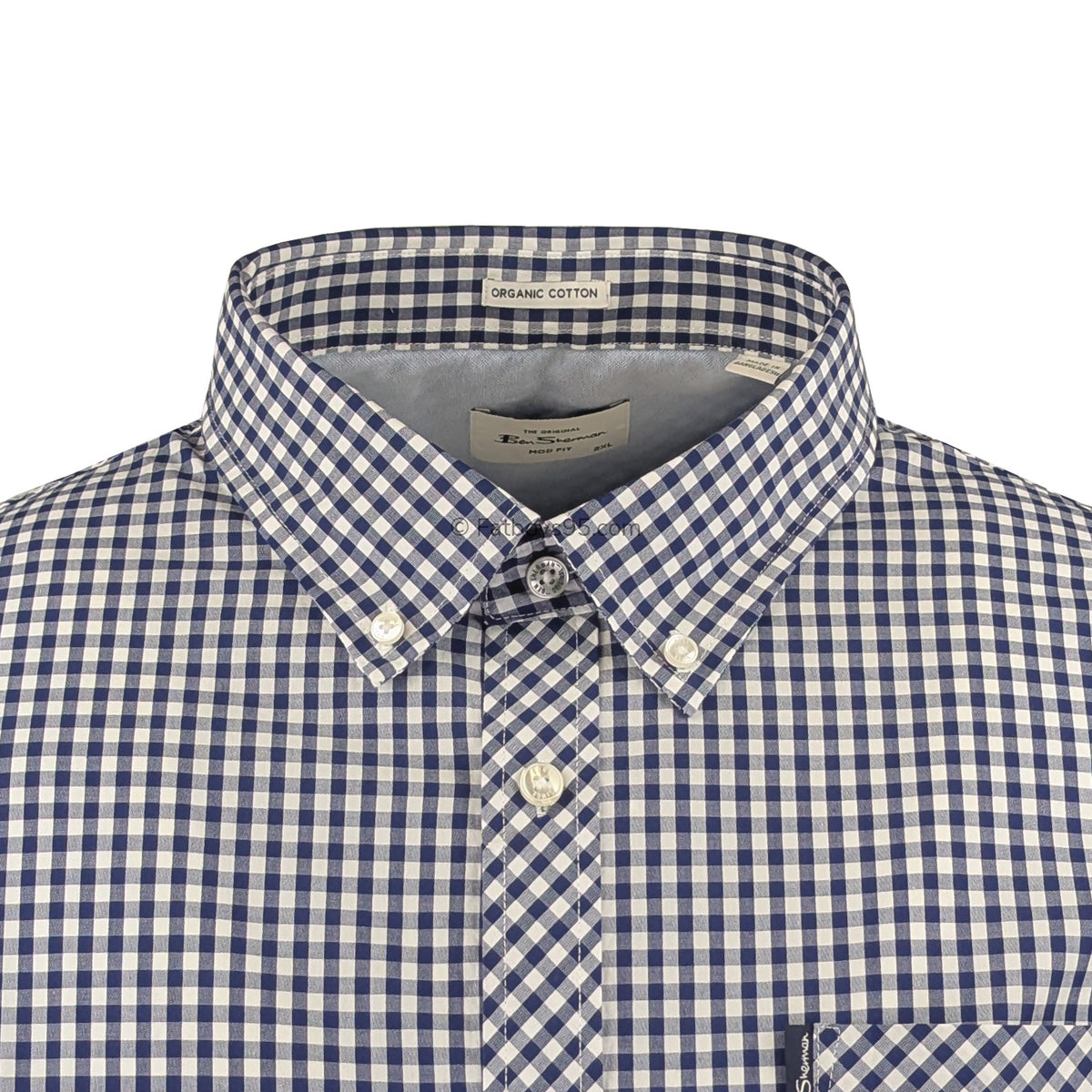 Ben Sherman Signature Core Gingham S/S Shirt - 1012491IL - Dark Blue 2