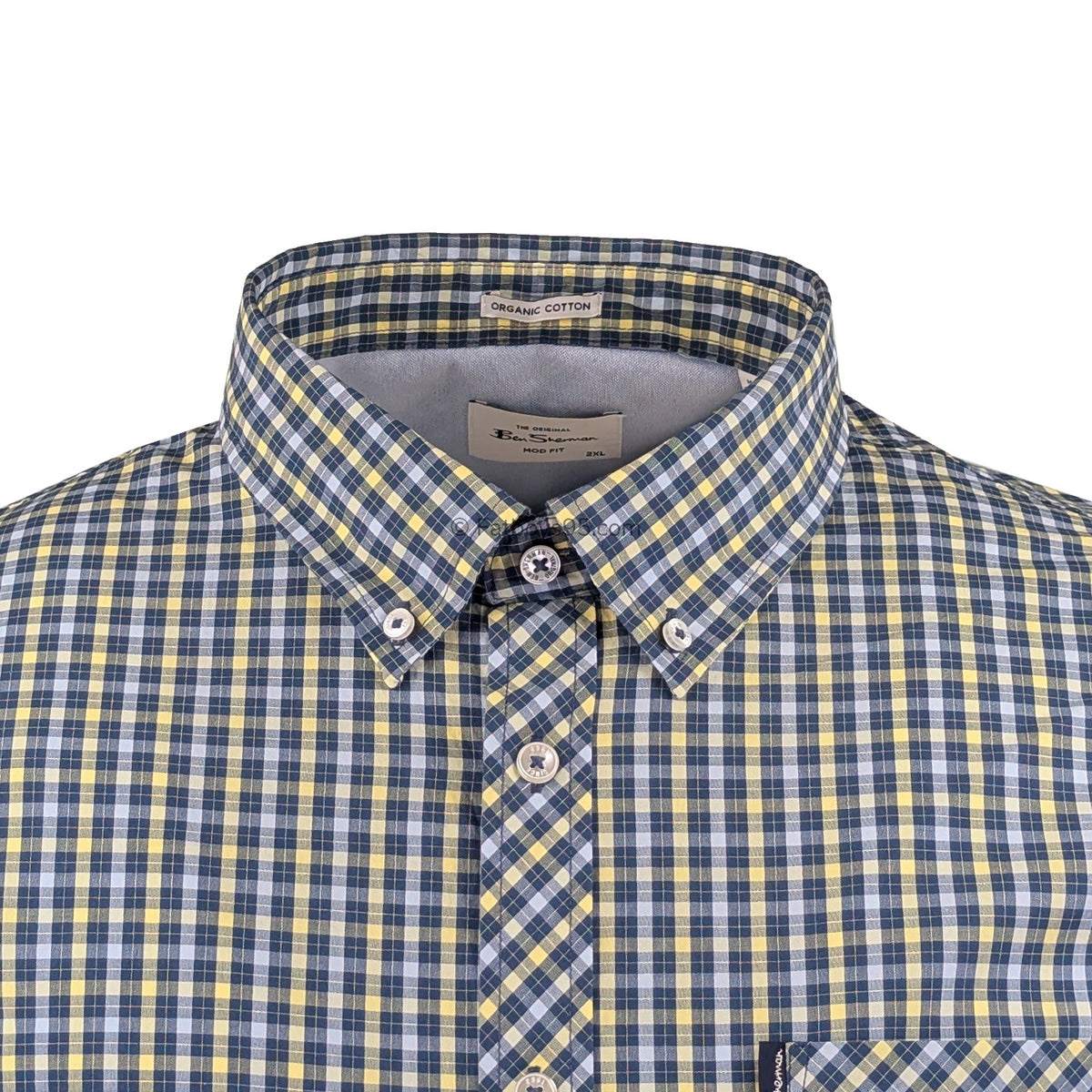 Ben Sherman Signature House Check S/S Shirt - 1012787IL - Corn 2