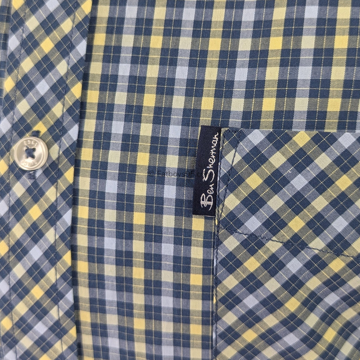 Ben Sherman Signature House Check S/S Shirt - 1012787IL - Corn 3