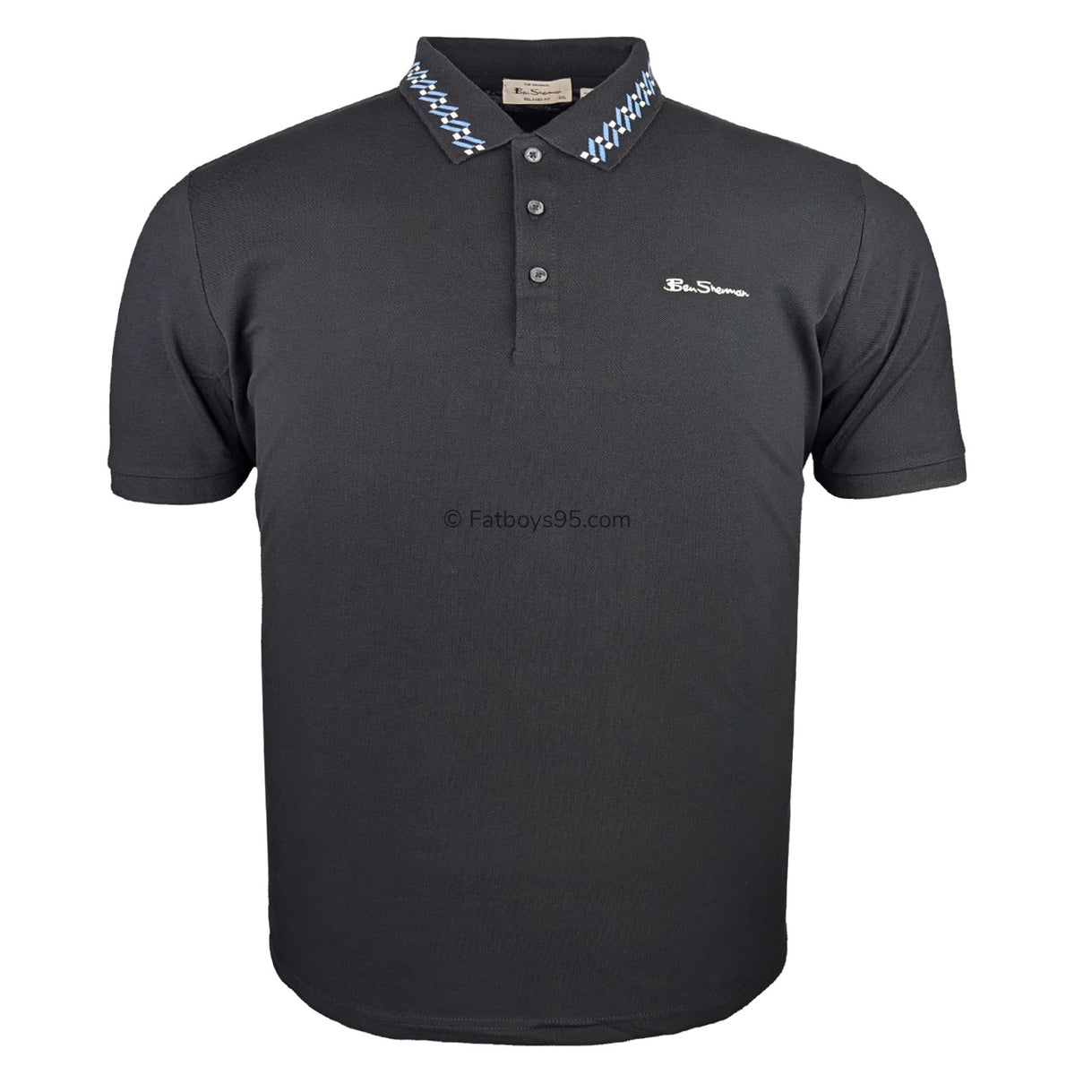 Ben Sherman Collar Interest Polo - 1013054IL - Black 1