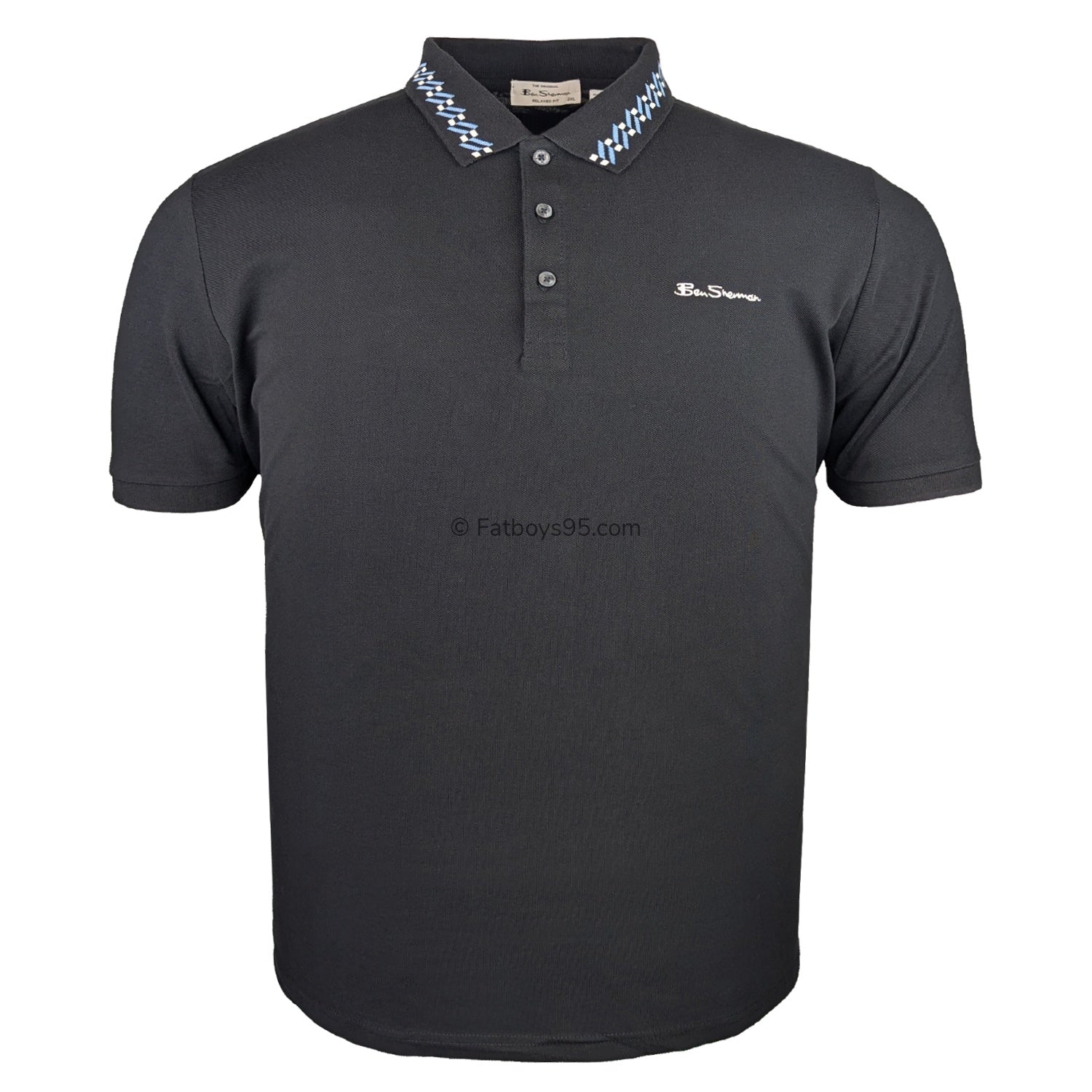 Ben Sherman Collar Interest Polo - 1013054IL - Black 1
