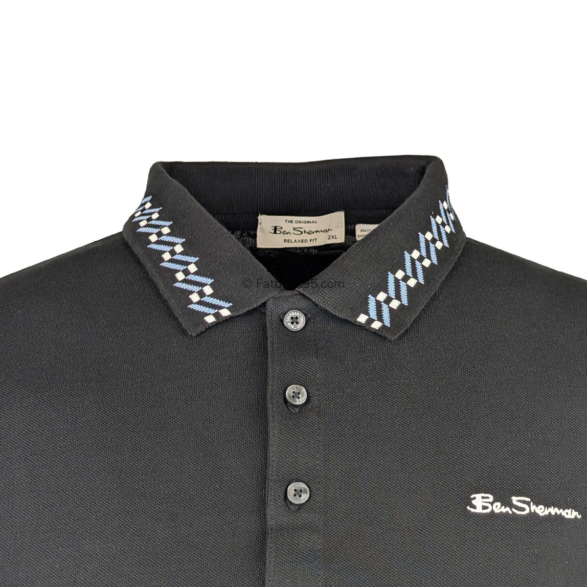 Ben Sherman Collar Interest Polo - 1013054IL - Black 2