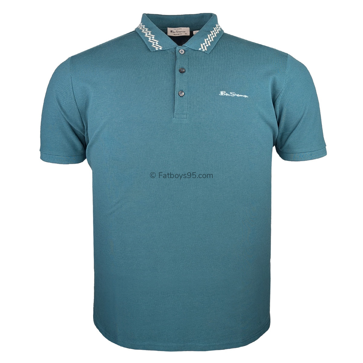 Ben Sherman Collar Interest Polo - 1013054IL - Teal