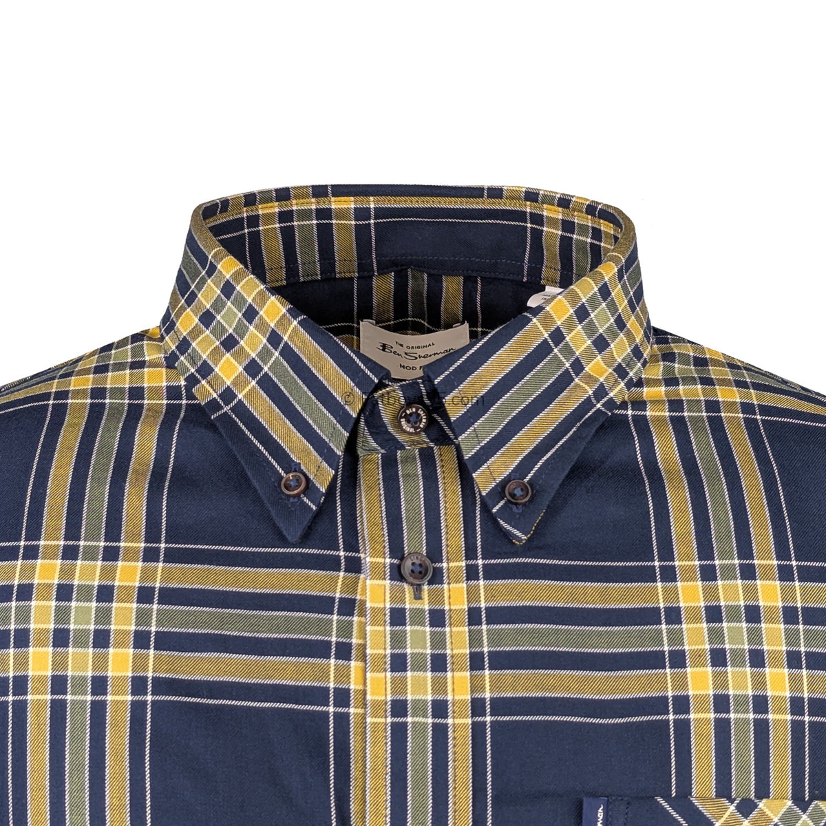 Ben Sherman Grid Check L/S Shirt - 1013100IL - Dark Navy 2