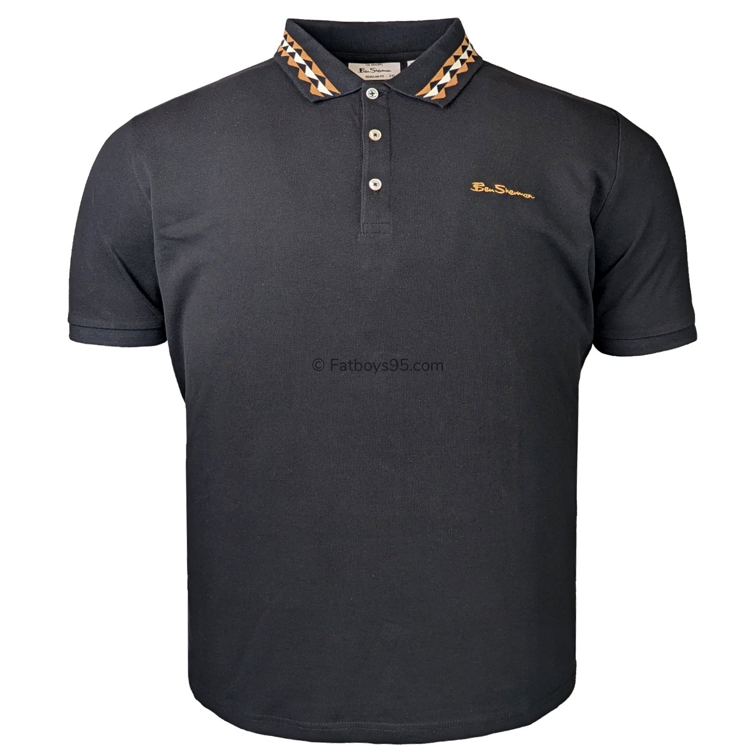 Ben Sherman Collar Interest Polo - 1013500IL - Black 1