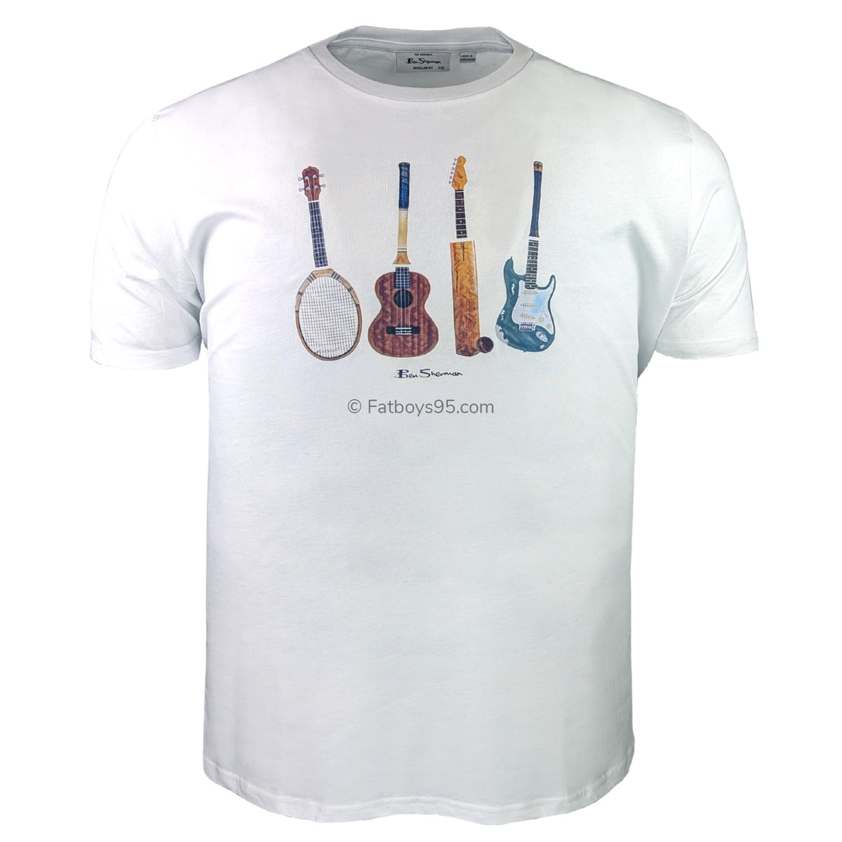 Ben Sherman Jumble Guitar Tee - 1013560IL - White 1