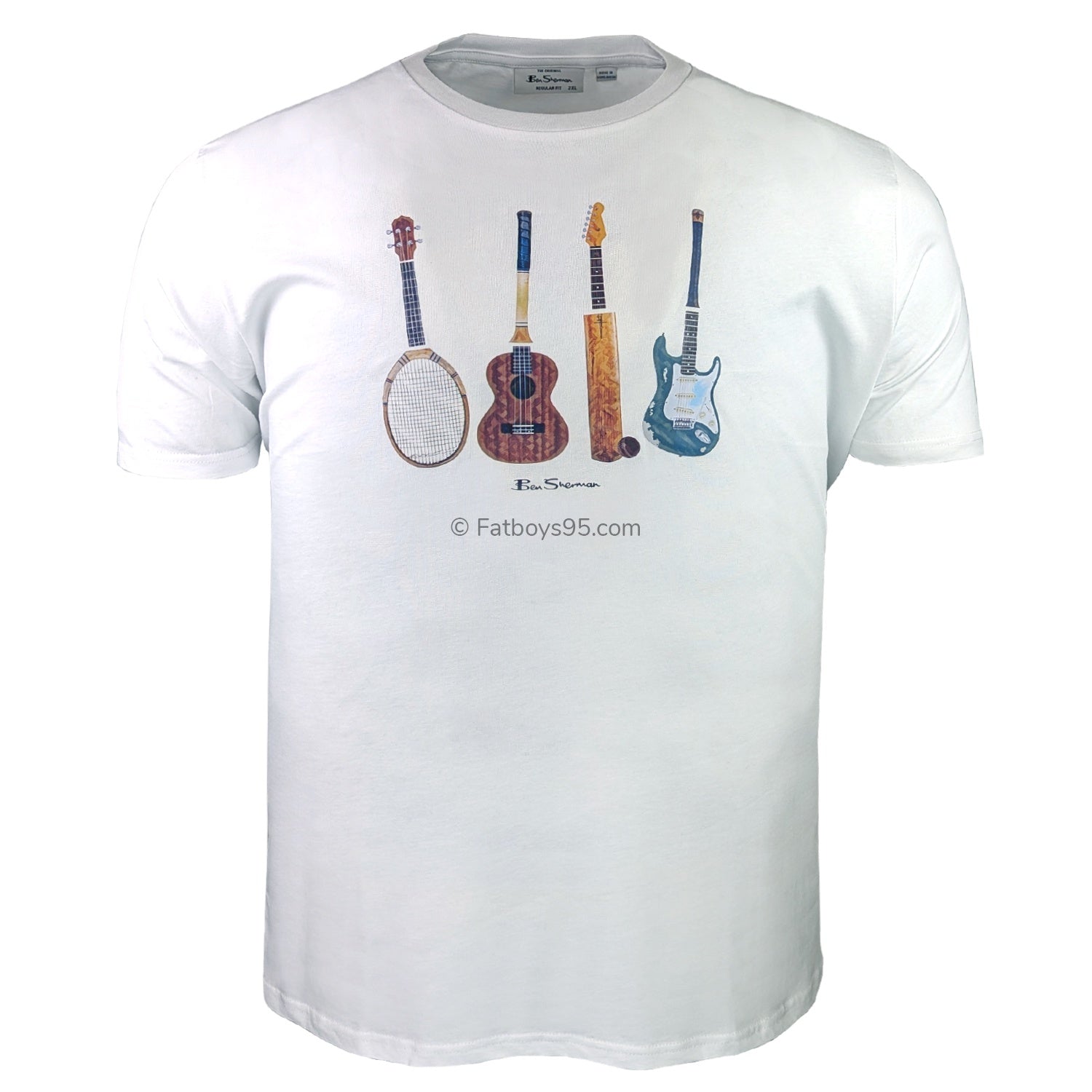 Ben Sherman Jumble Guitar Tee - 1013560IL - White 1