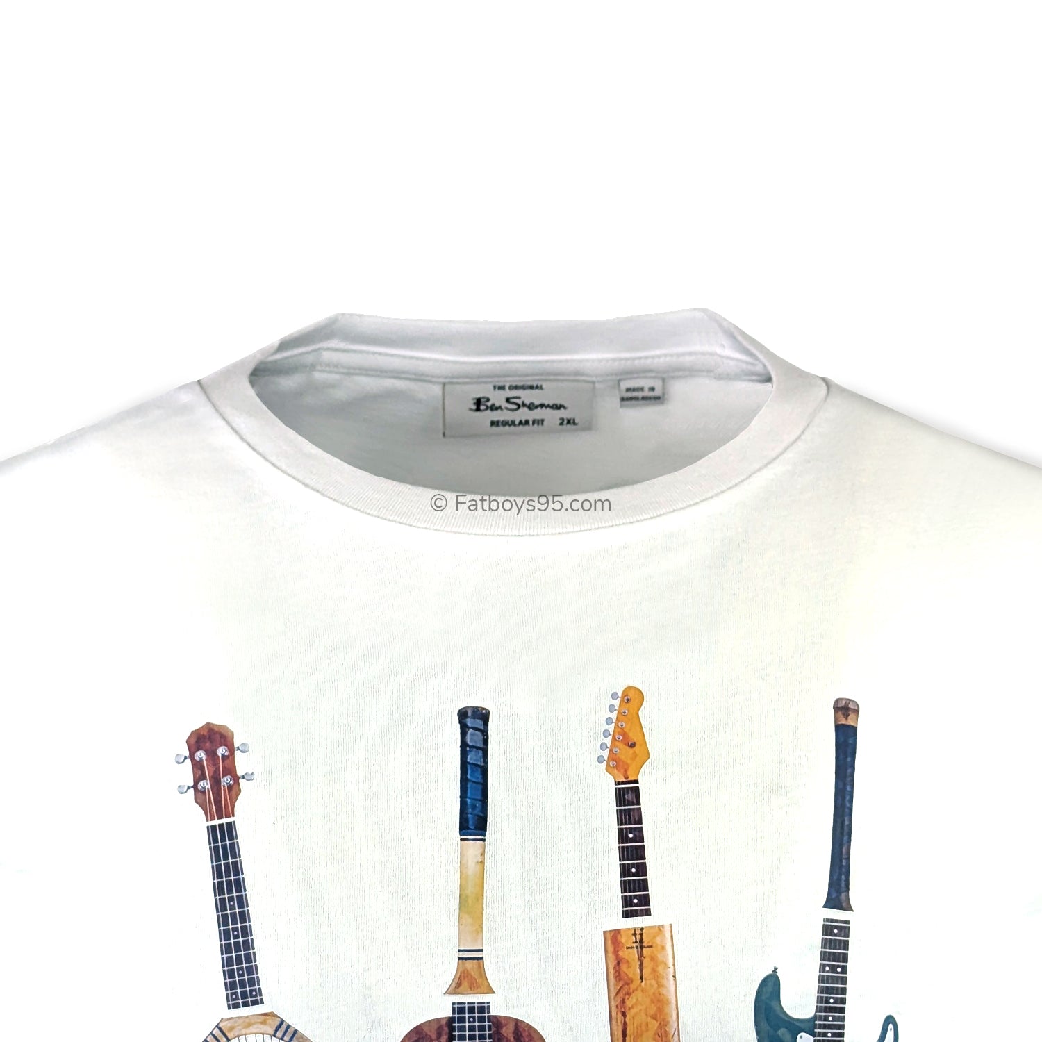 Ben Sherman Jumble Guitar Tee - 1013560IL - White 2