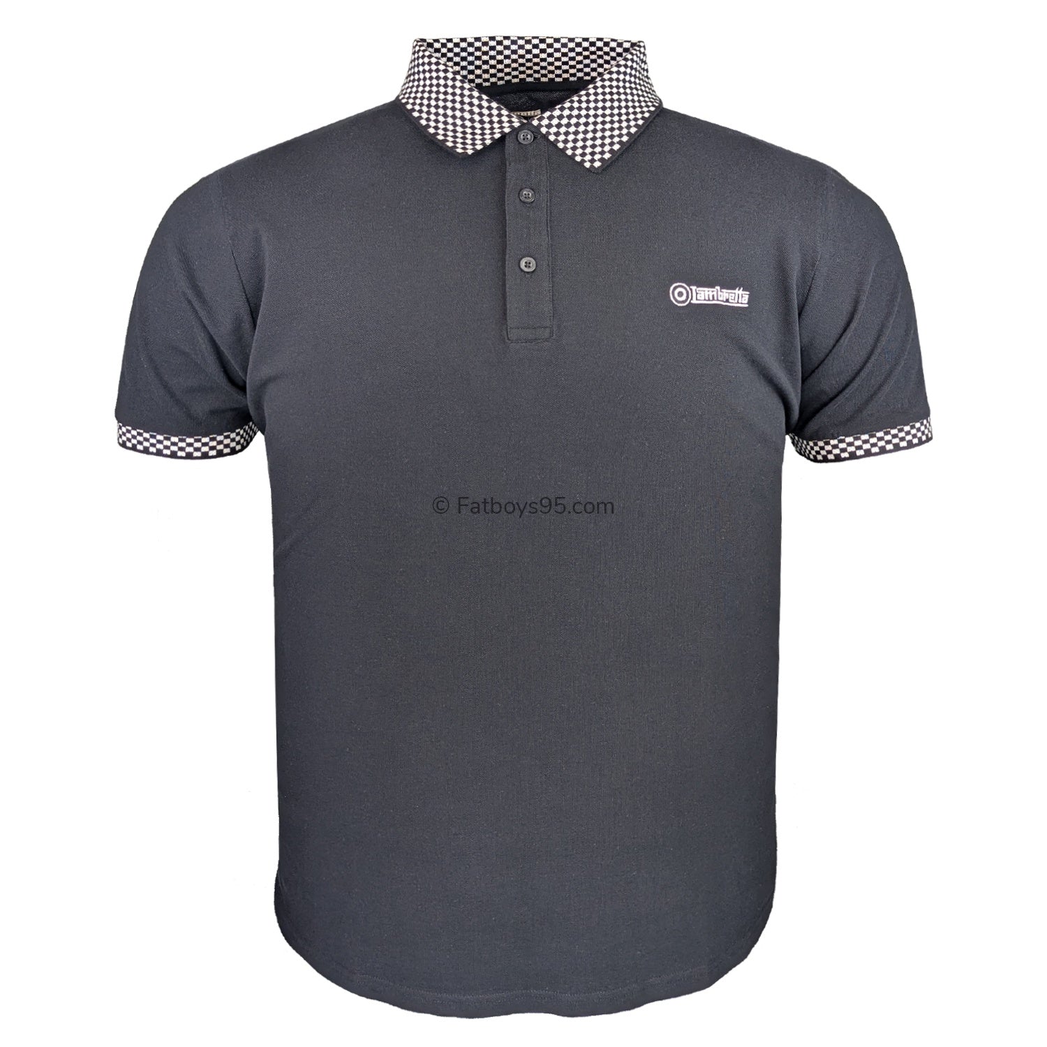 Lambretta Two Tone Polo - LB1029 - Black 1