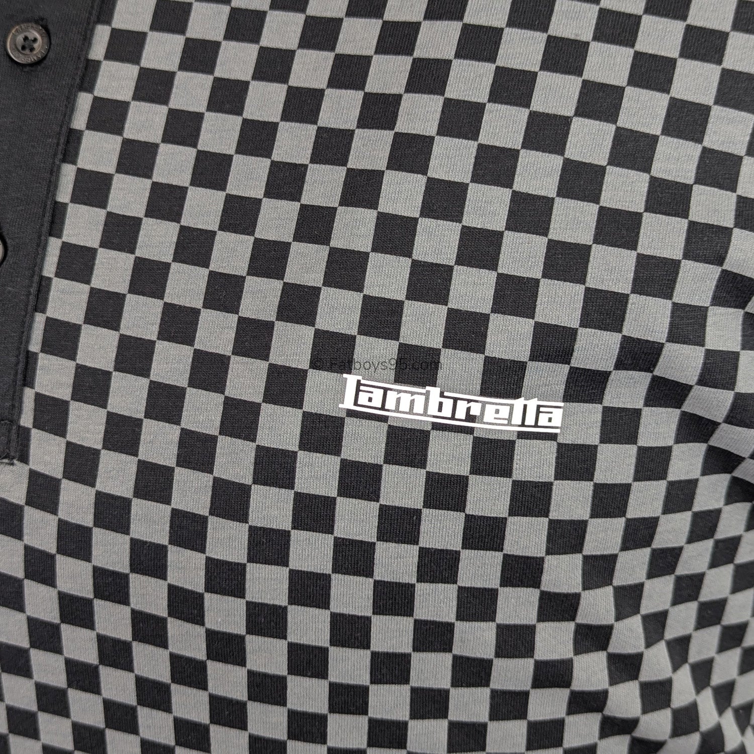 Lambretta Two Tone AOP Polo - LB1224 - Black / Grey 3