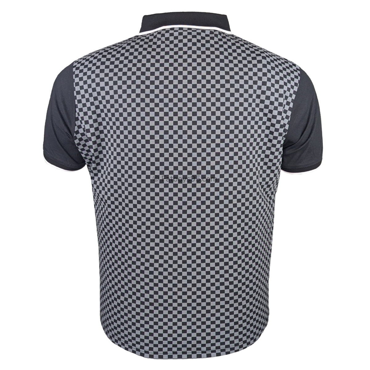 Lambretta Two Tone AOP Polo - LB1224 - Black / Grey 4