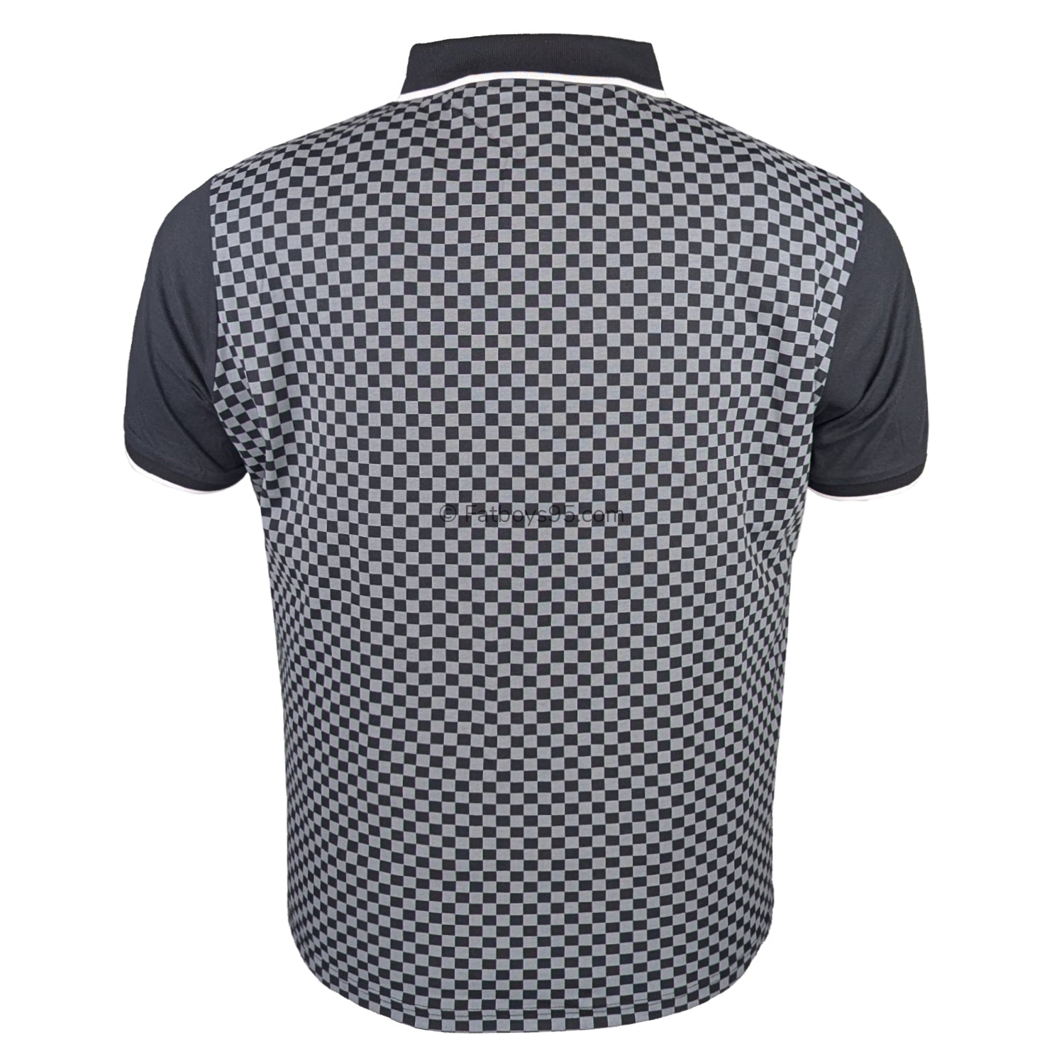 Lambretta Two Tone AOP Polo - LB1224 - Black / Grey 4